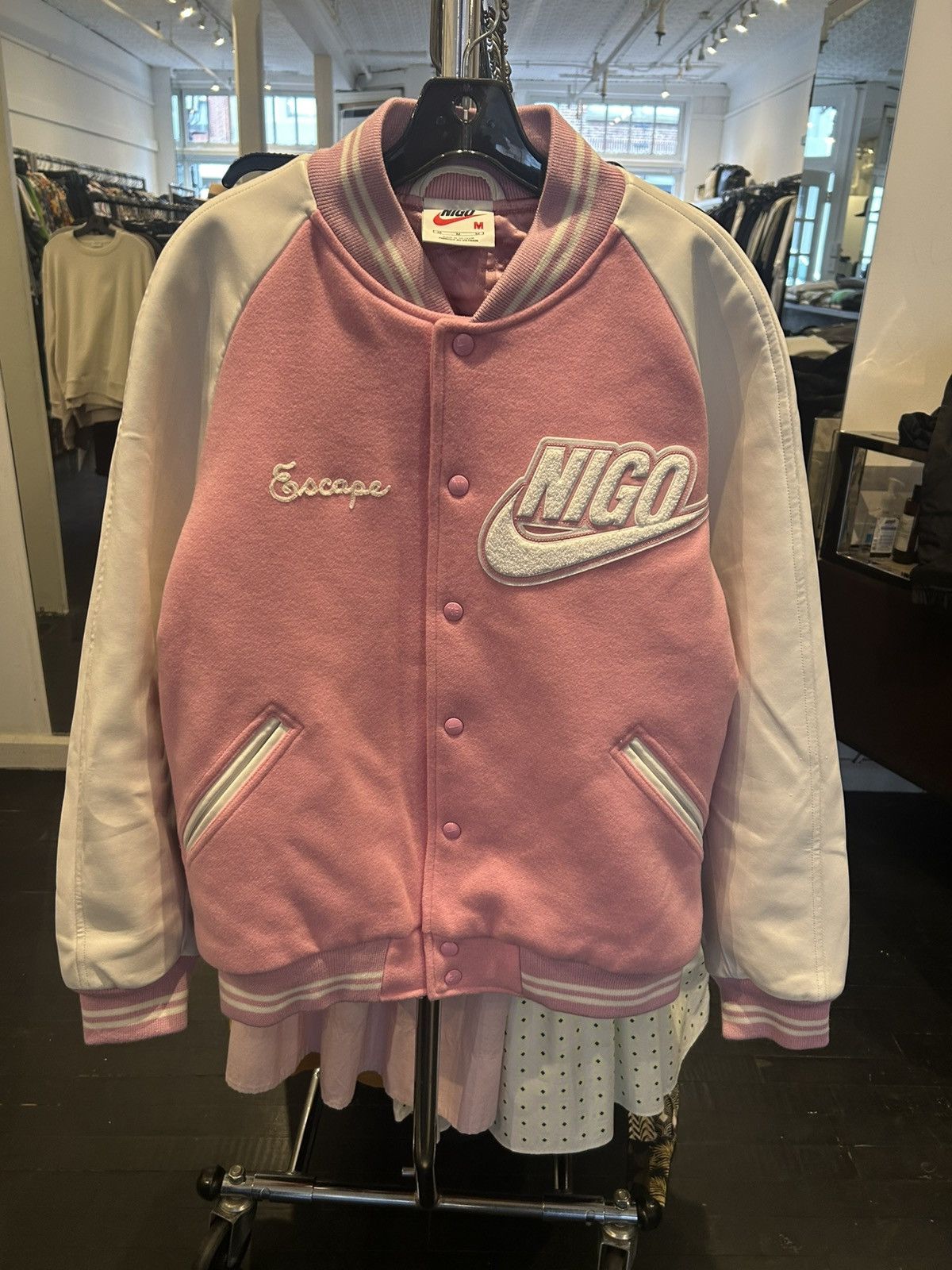 Nigo × Nike Nike x Nigo Pink Varsity Jacket | Grailed