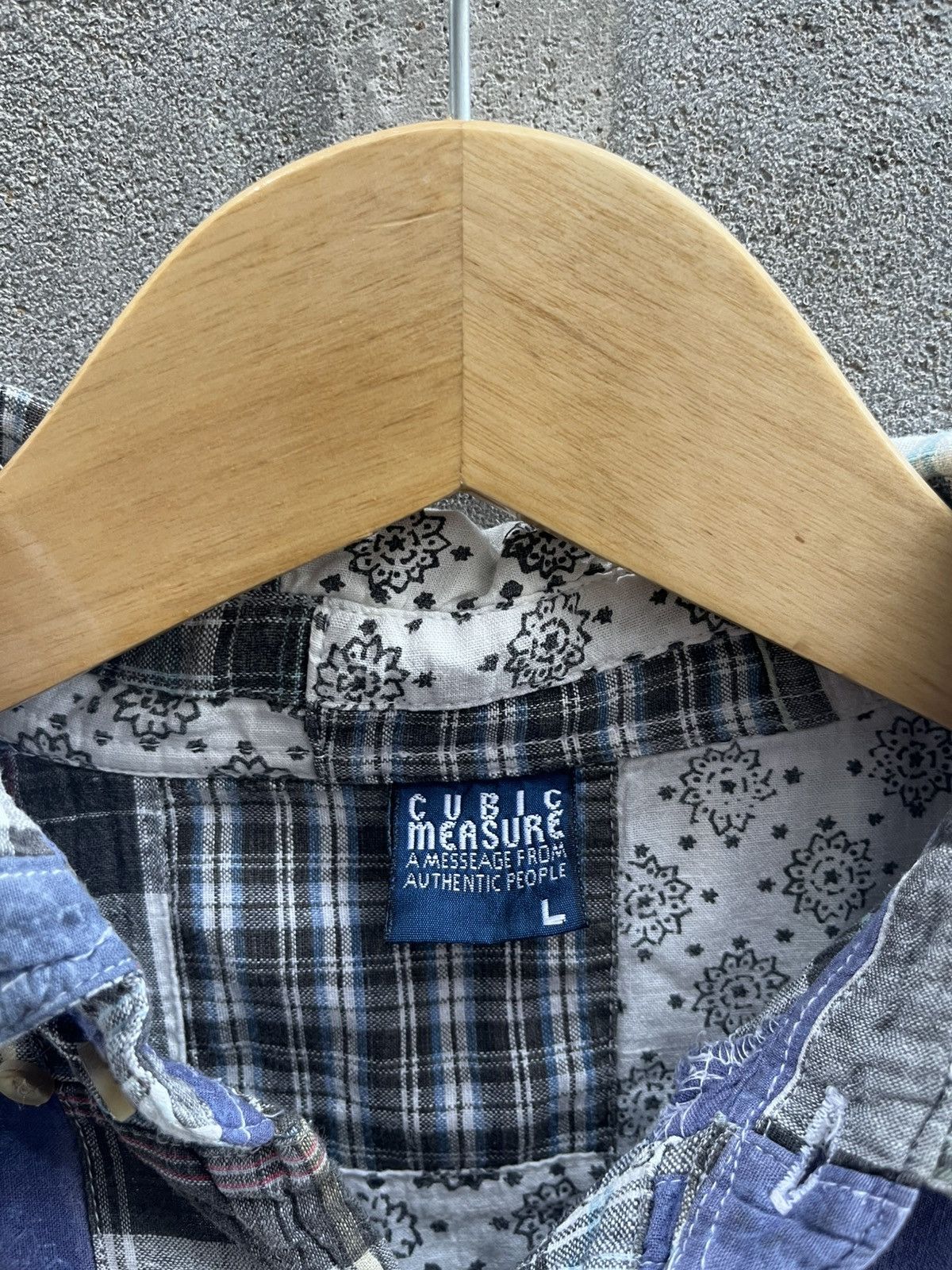 Handmade 2000s CUBIC MEASURE - Patchwork Issey Miyake Style Size US L / EU 52-54 / 3 - 6 Thumbnail