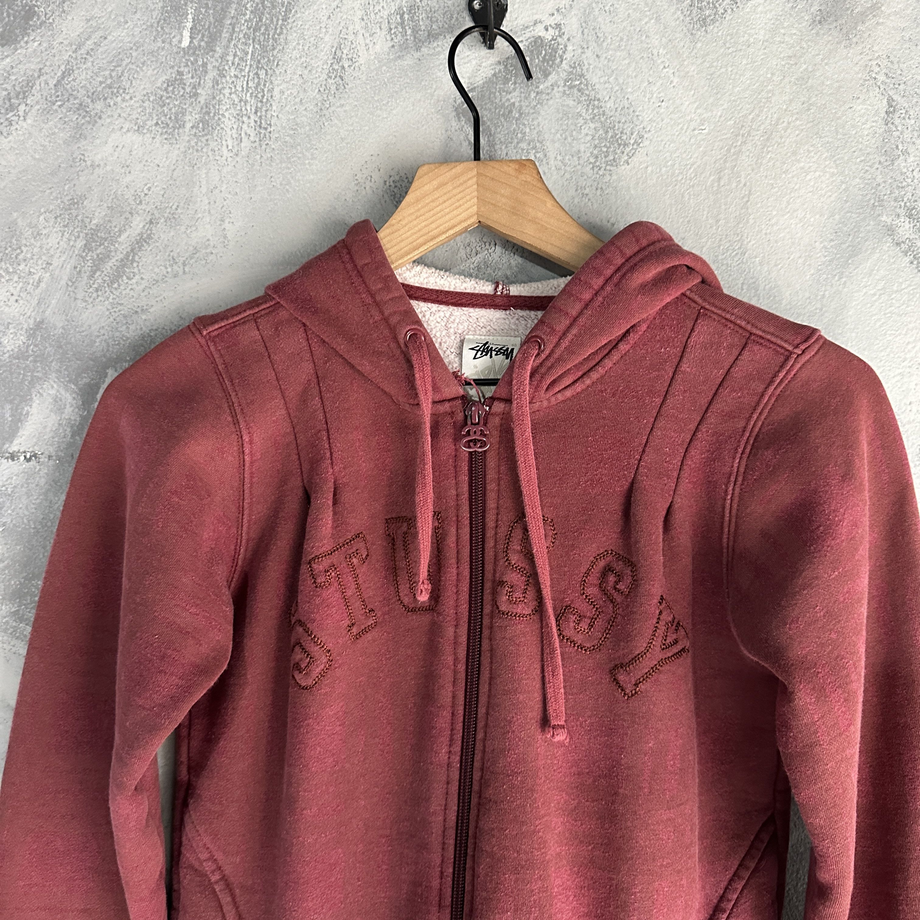 Stussy Vintage Stussy Zip-Up Hoodie Women's Small Red Y2K Size S / US 4 / IT 40 - 3 Thumbnail