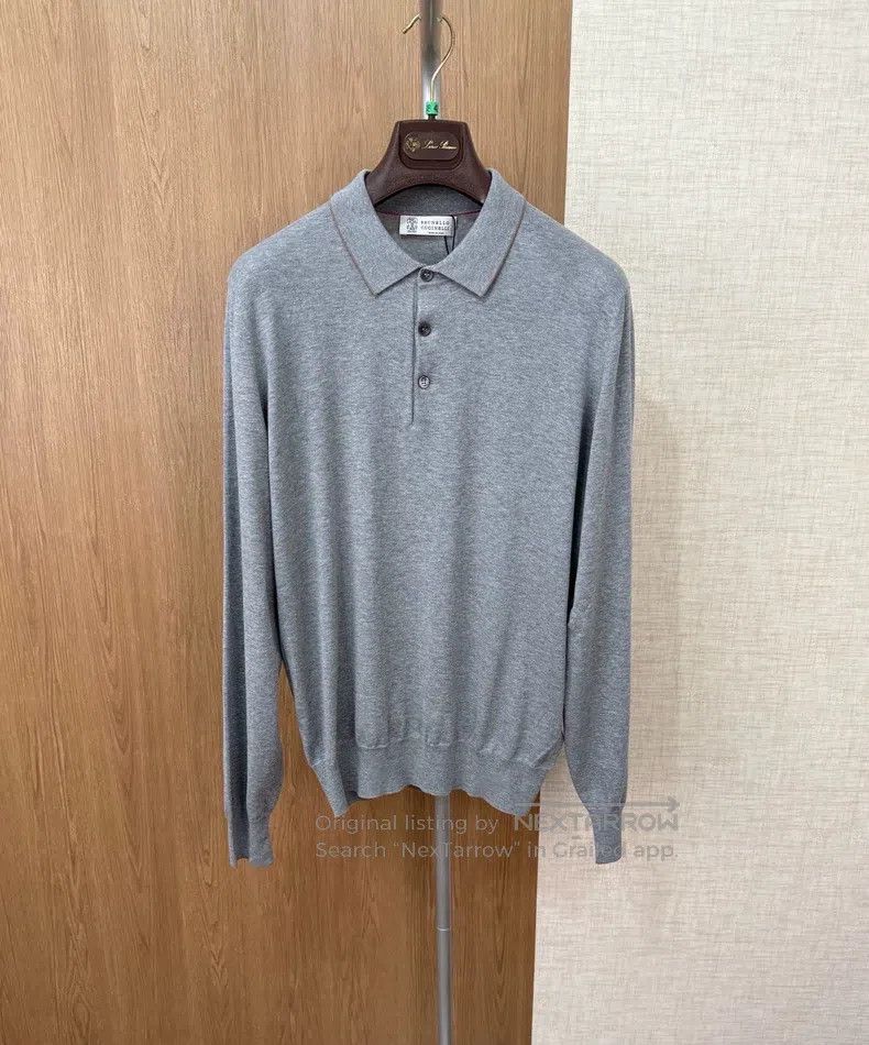 Brunello Cucinelli Brunello Cucinelli Island Cotton Long Sleeve Knit Sweater Size US M / EU 48-50 / 2 - 1 Thumbnail