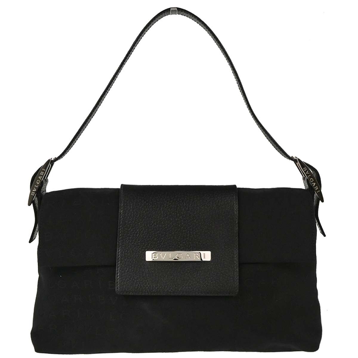 Bvlgari Logomania Shoulder Bag Canvas with Leather