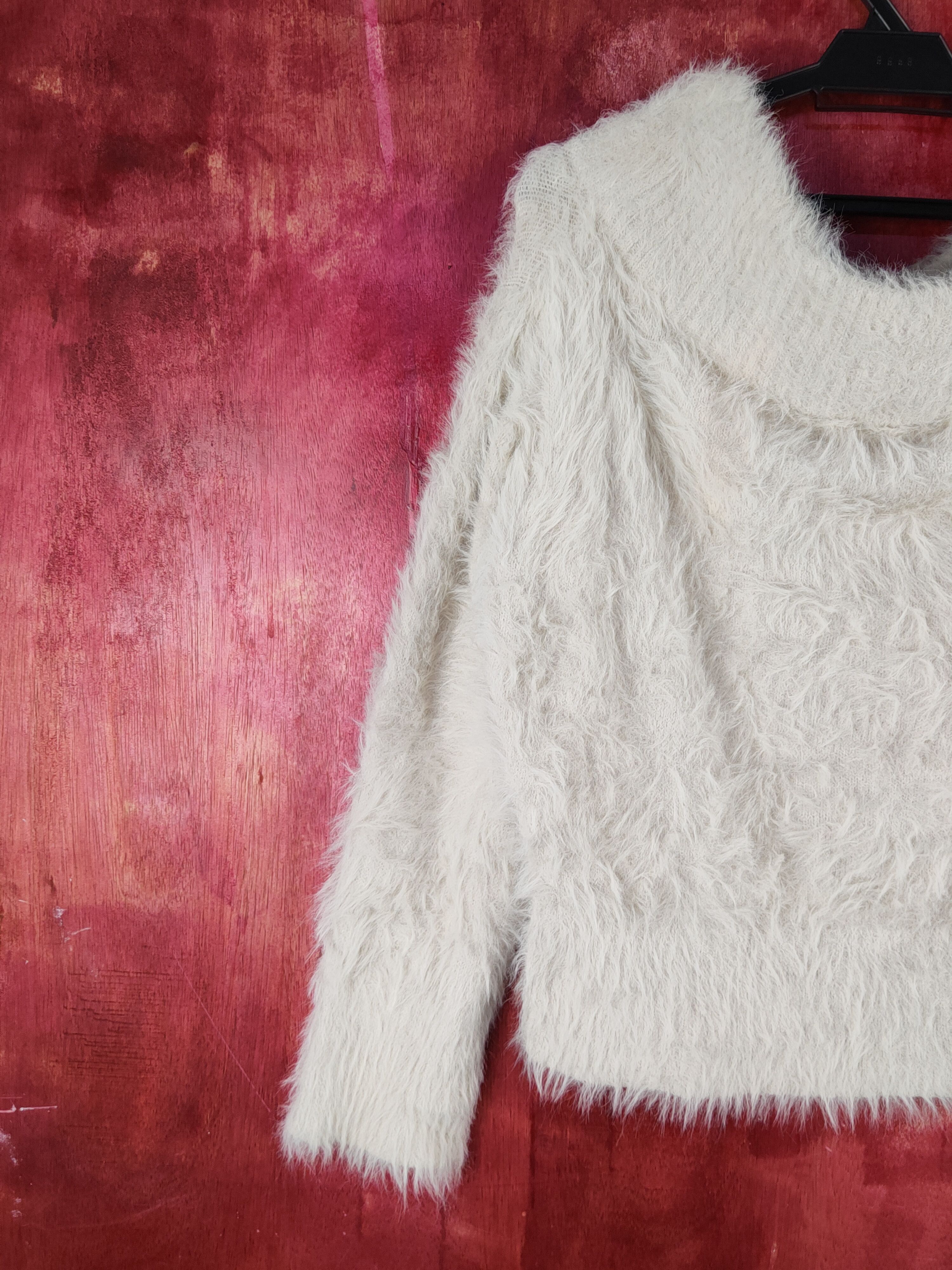 Homespun Knitwear × Japanese Brand × Vintage Sense of Place Beige Shag Shaggy Fur Mohair Knitwear #S1998 Size M / US 6-8 / IT 42-44 - 3 Thumbnail