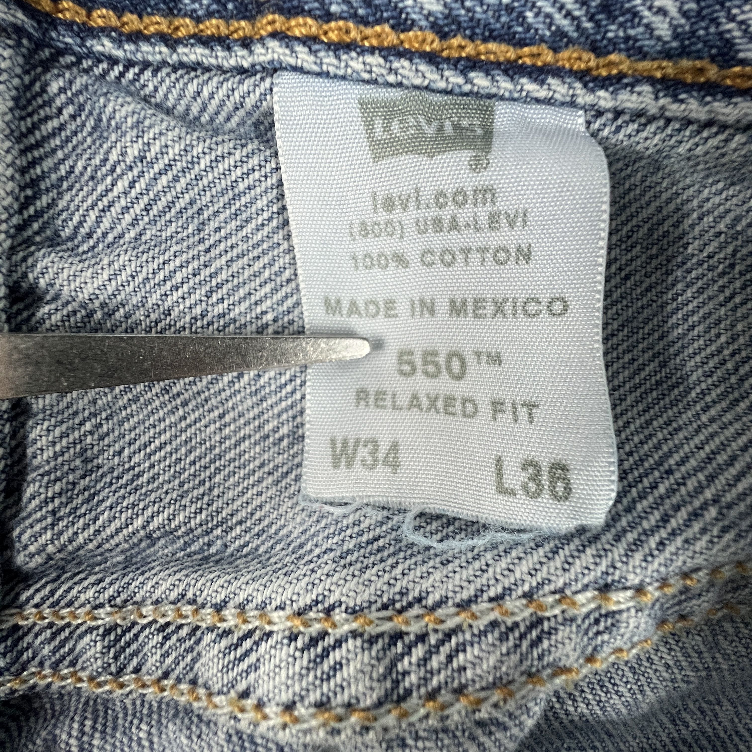 Levi's × Vintage Y2K Levi's Jeans 550 Relaxed Blue Faded Denim Size US 32 / EU 48 - 10 Thumbnail