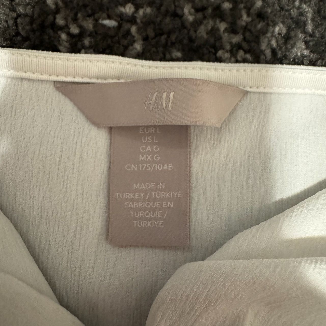 H&M H&M White Ruched Formed Top Size L / US 10 / IT 46 - 5 Thumbnail