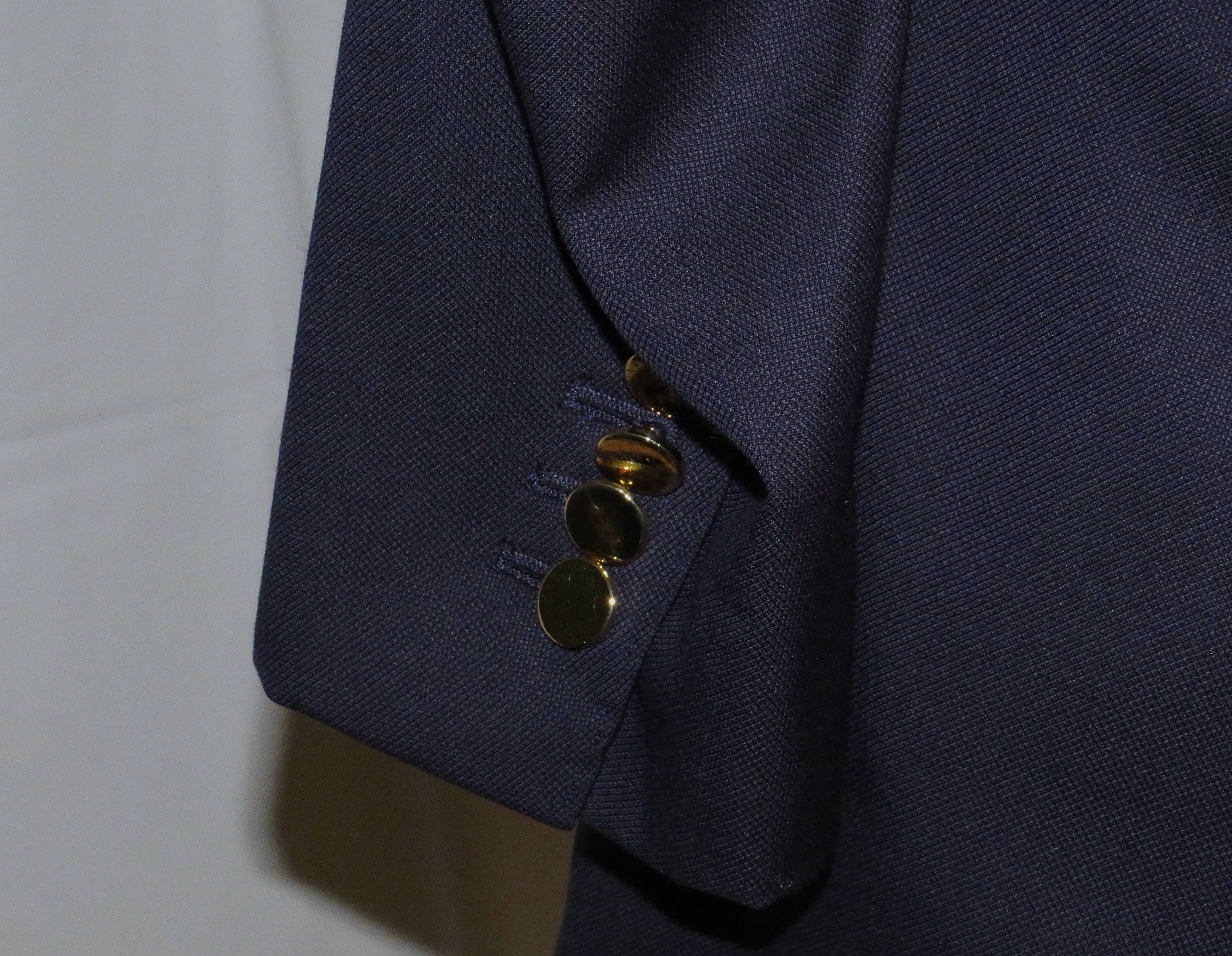 Other Alex Hitz Navy Gold Button Double Breasted Blazer 40S Size 40S - 9 Thumbnail