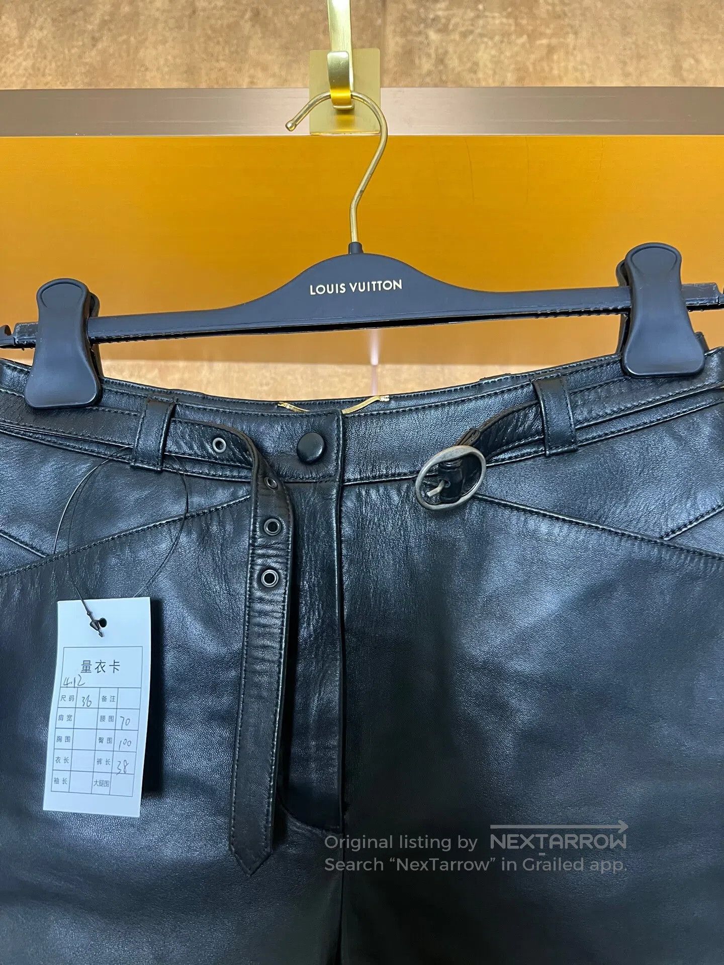 Saint Laurent Paris Saint Laurent Paris Lamb Leather Shorts| Size 35" - 3 Thumbnail