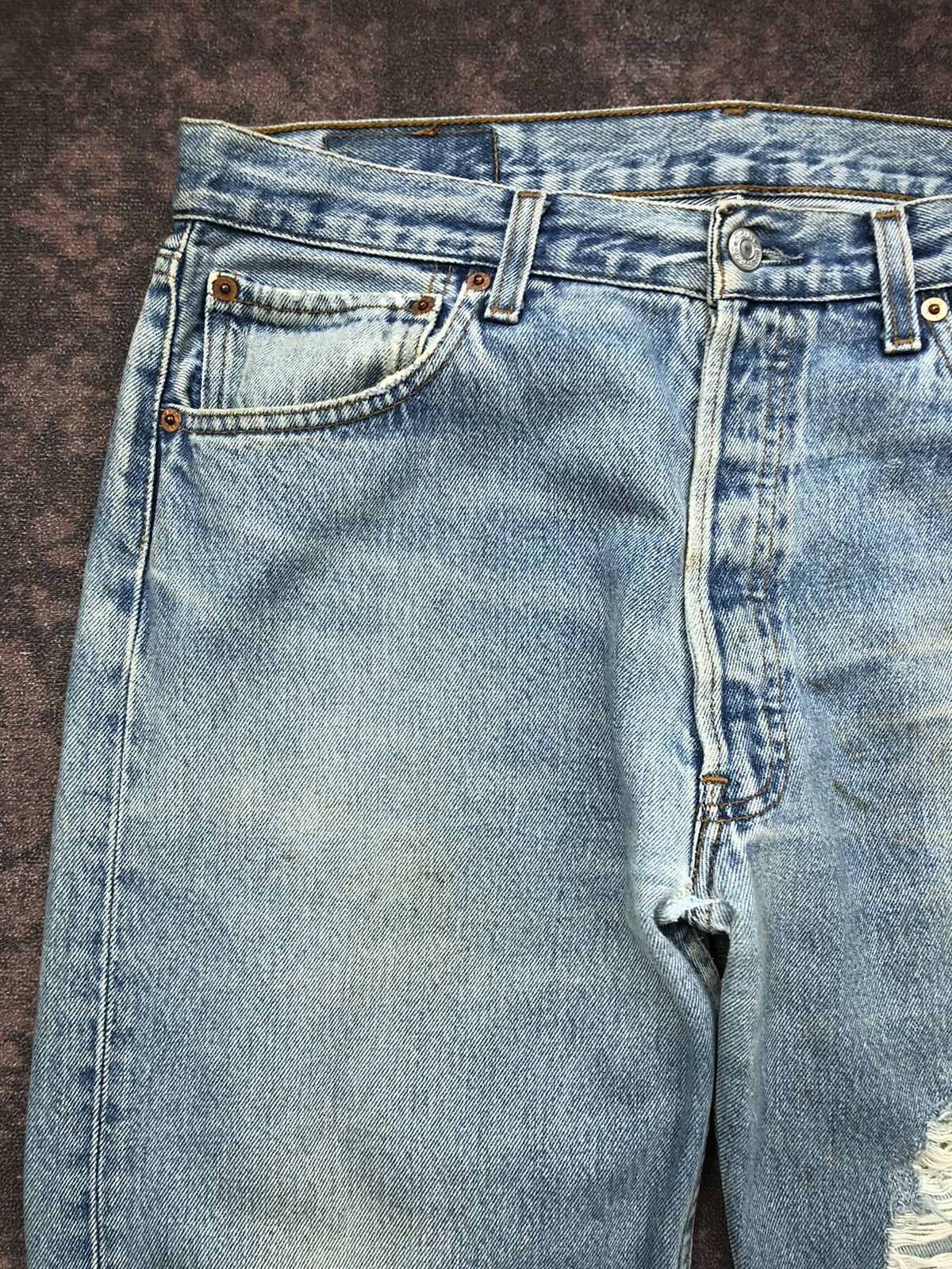 Levi's Vintage Levi's 501 Ripped/Distressed Baggy Jeans Size US 34 / EU 50 - 5 Thumbnail
