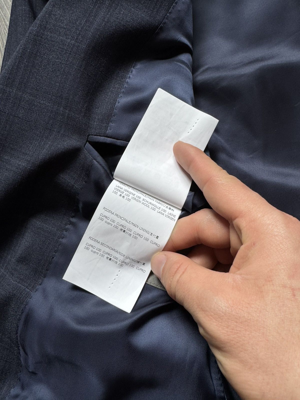 Corneliani Corneliani Dark Blue Wool Windowpane Two-Piece Suit 54R Size 54R - 9 Thumbnail