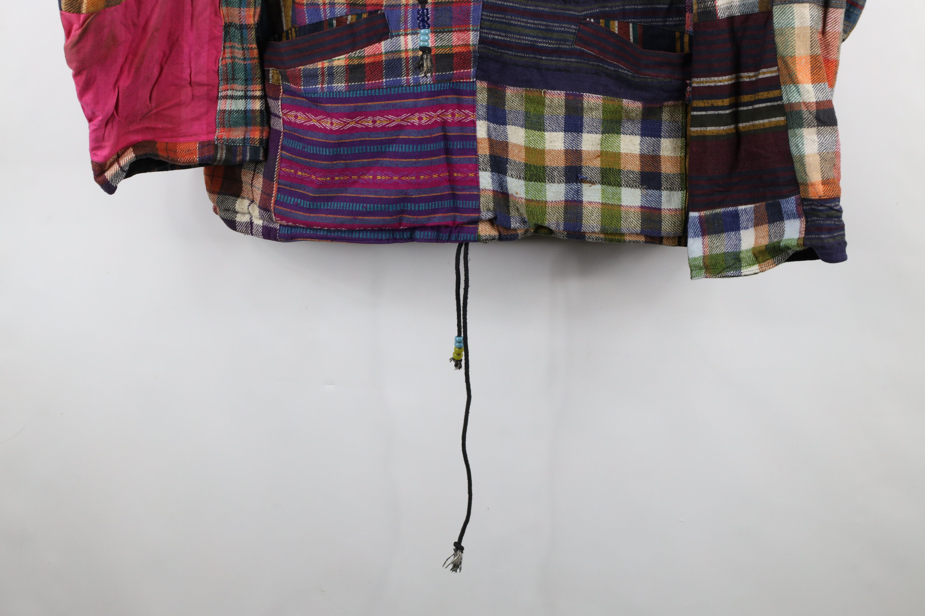 Vintage Vintage 90s Streetwear Quilt Patchwork Hooded Anorak Jacket Size ONE SIZE - 4 Thumbnail