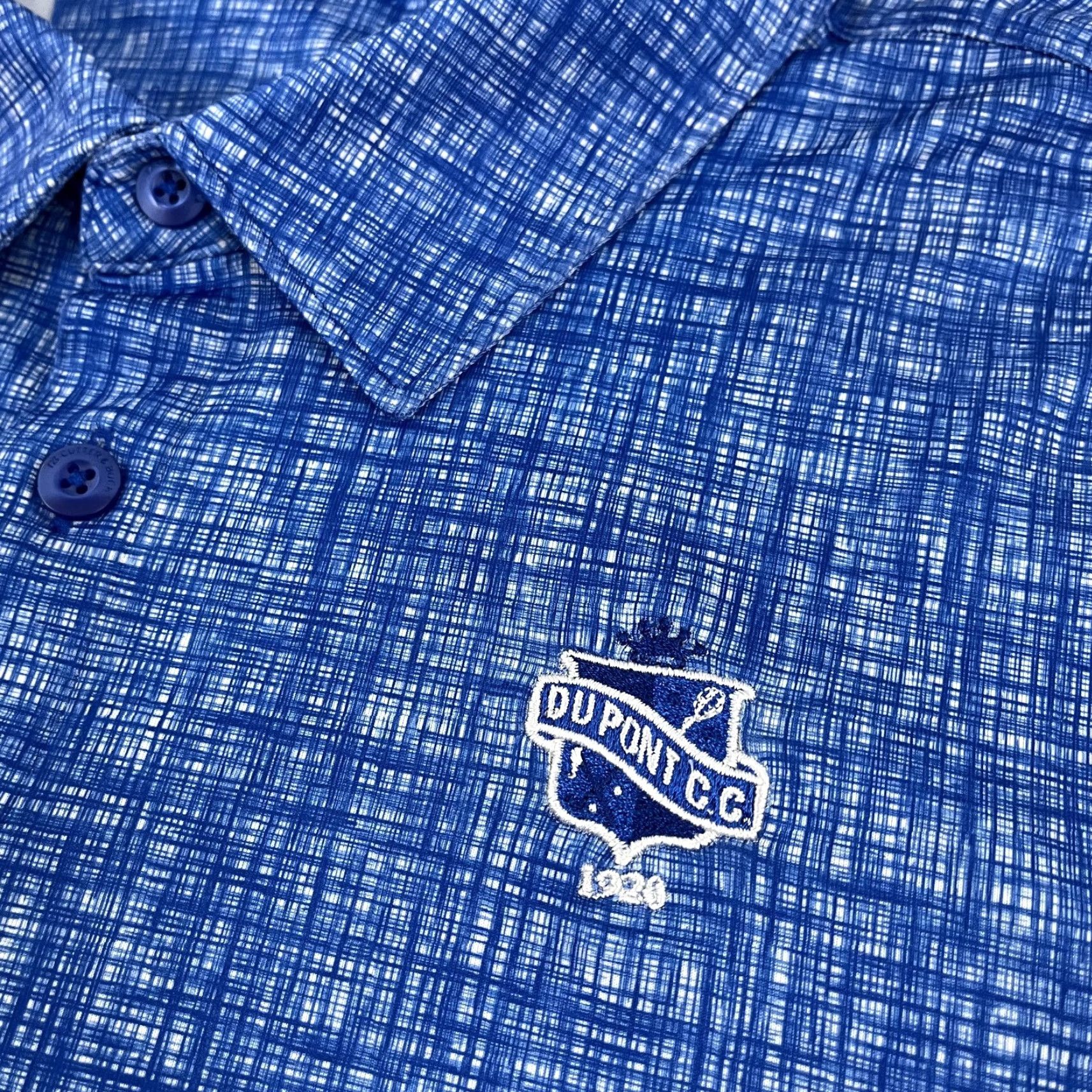 Cutter & Buck Dupont Country Club Golf Polo Shirt Men XL Blue Performance Stretch Preppy Sport Size US XL / EU 56 / 4 - 2 Thumbnail