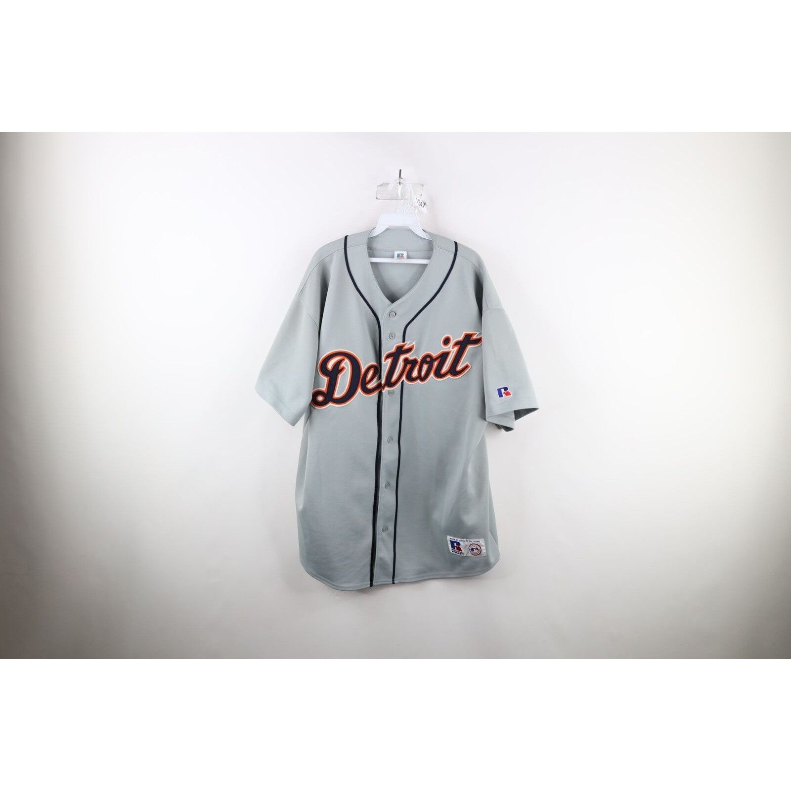 Russell Athletic × Vintage Vintage 90s Russell Athletic Detroit Tigers Baseball Jersey Size US XXL / EU 58 / 5 - 1 Thumbnail