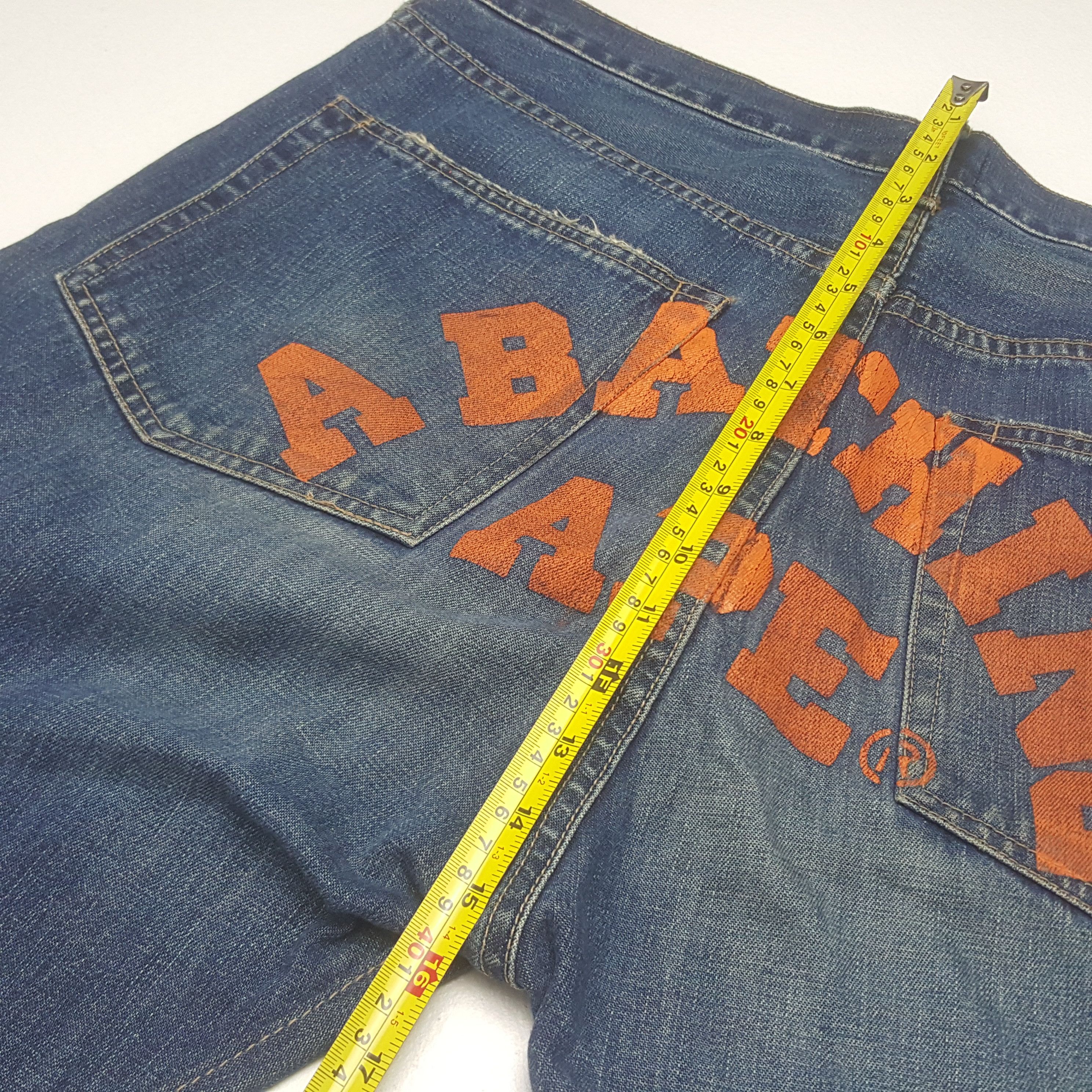 Bape Vintage A Bathing Ape Denim Jeans Size US 36 / EU 52 - 10 Thumbnail