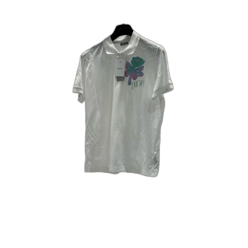 Dior Dior White Embroidered Logo Shirt Size L-2505 Size US L / EU 52-54 / 3 - 1 Thumbnail