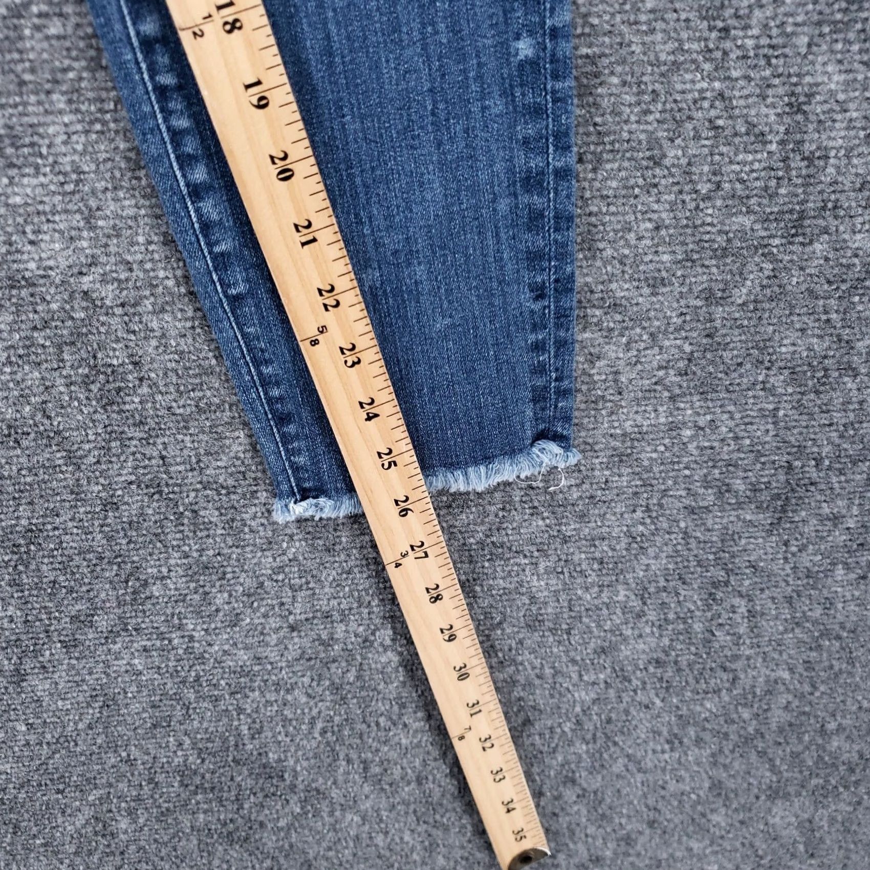 Loft Loft Jeans Womens 4 27 Modern Skinny Crop Blue Denim Medium Stone Wash Polka Dot Size 27" / US 4 / IT 40 - 5 Thumbnail