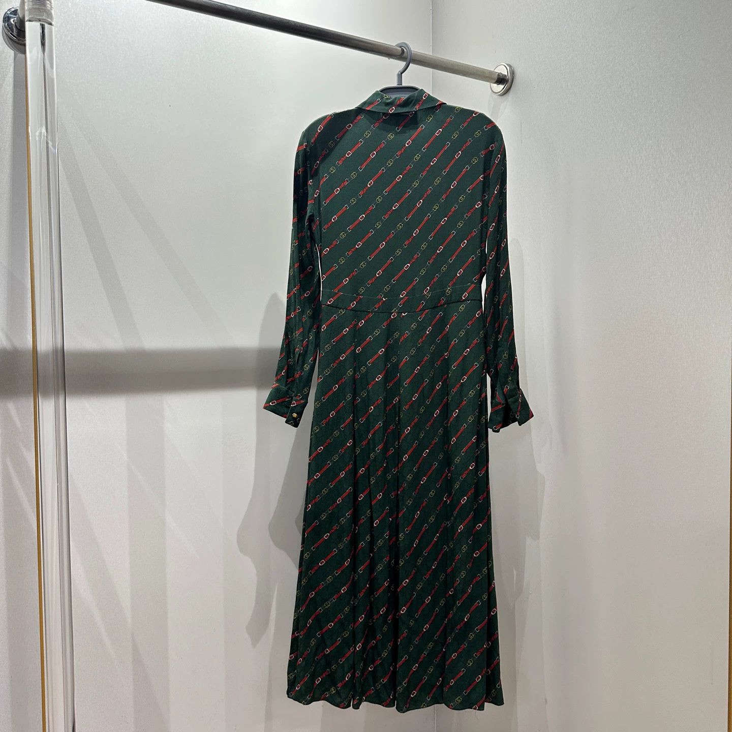 Gucci Gucci all-over horsebit GG print silk dress 40 Size S / US 4 / IT 40 - 2 Thumbnail