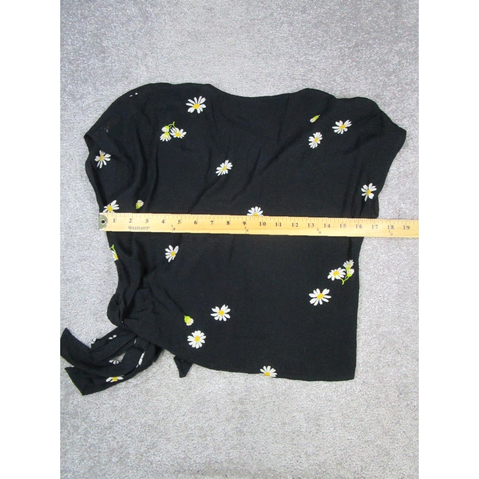 Madewell Madewell Top Womens XS Black Floral Wrap Blouse Size XS / US 0-2 / IT 36-38 - 5 Thumbnail
