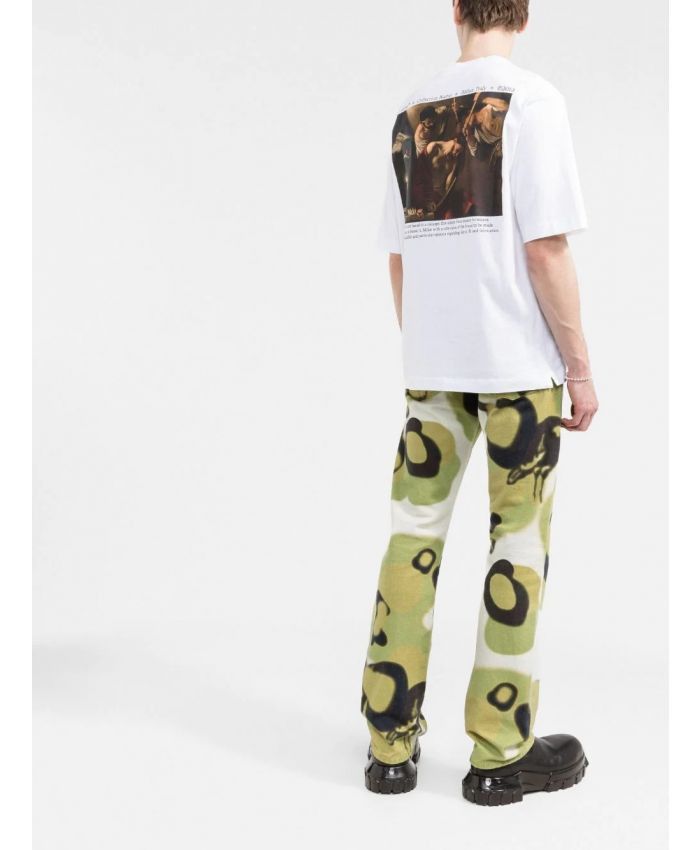 Off-White o1gr1nt1124 Caravag Crownin Skate S/S T-Shirt in White Size US XXS / EU 40 - 3 Thumbnail