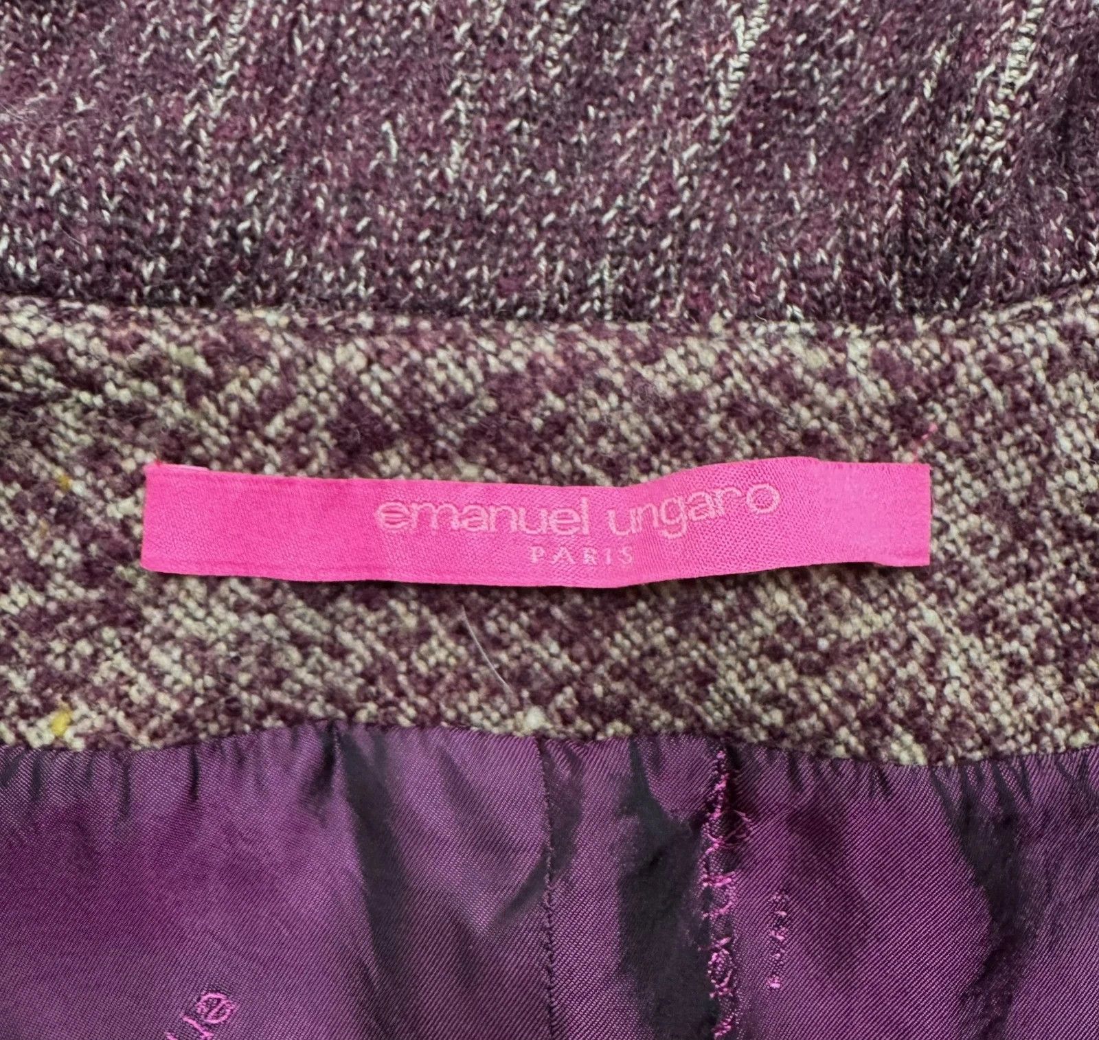 Ungaro Paris Emanuel Ungaro Blazer + Top Wool Pleated Set size L Size L / US 10 / IT 46 - 13 Thumbnail