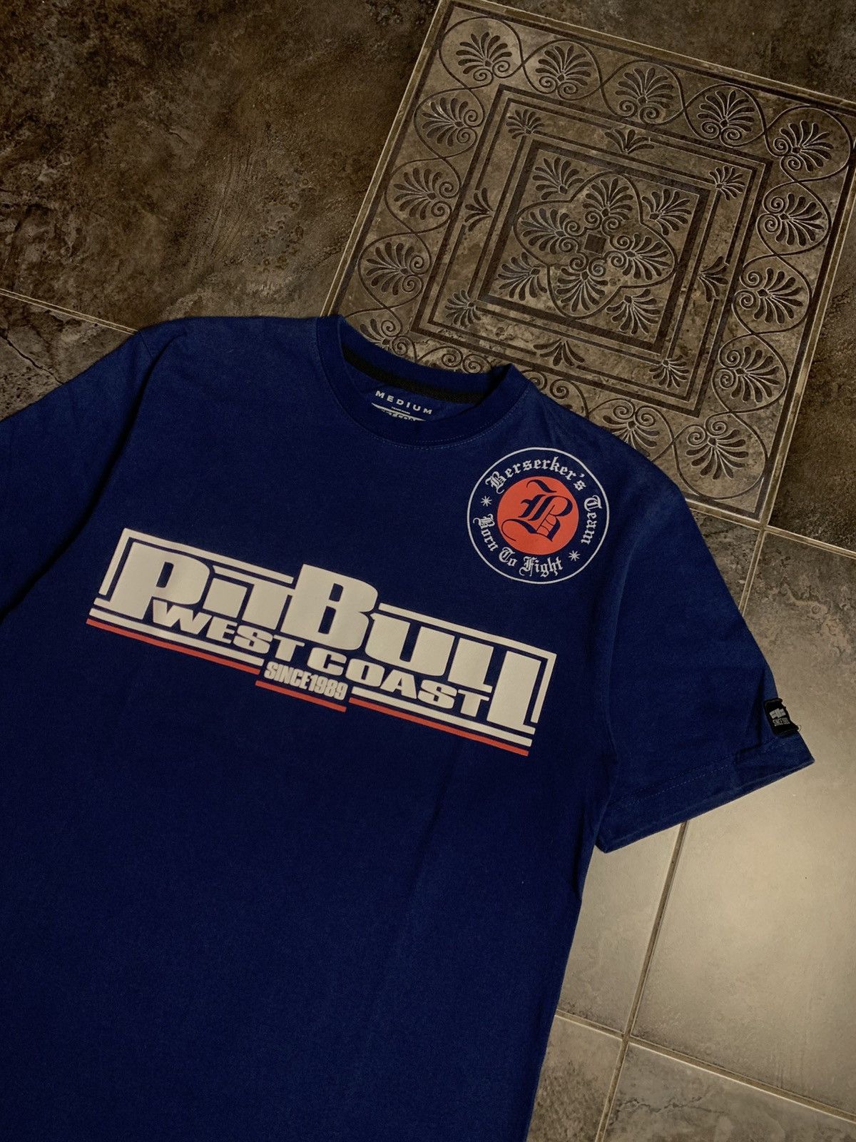 Vintage × West Coast Choppers Rare Vintage Pit Bull West Coast Big Logo MMA t shirt Size US M / EU 48-50 / 2 - 3 Thumbnail