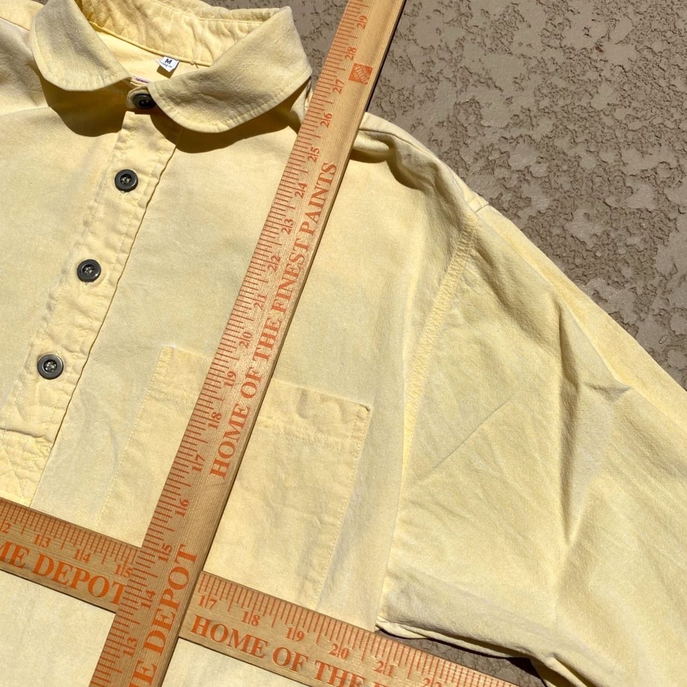 Vintage VINTAGE Old West Outfitters Tunic Shirt Top Unisex Adults Size M Yellow 100% Cotton Long Sleeve Collared Button Size M / US 6-8 / IT 42-44 - 4 Thumbnail
