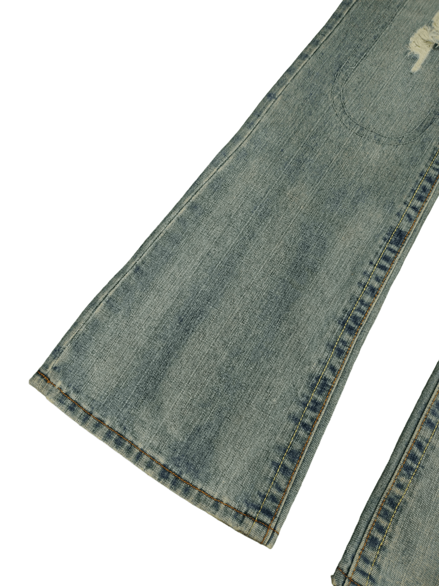 If Six Was Nine Flare Jeans Doll Distress Faded Boot Cut Y2k Mudmax Size US 30 / EU 46 - 9 Thumbnail