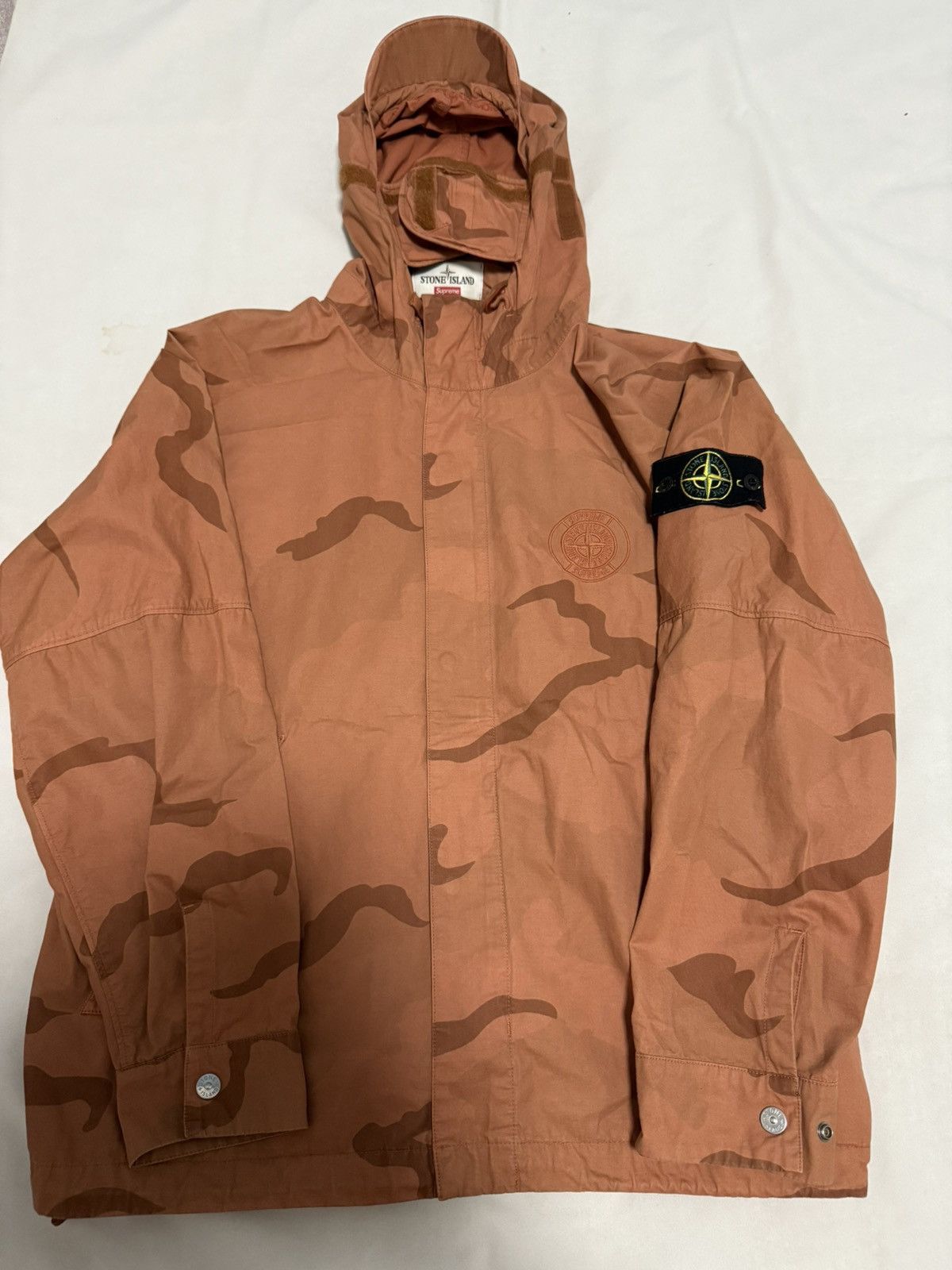 Stone Island Supreme Riot Mask Camo Jacket | Grailed