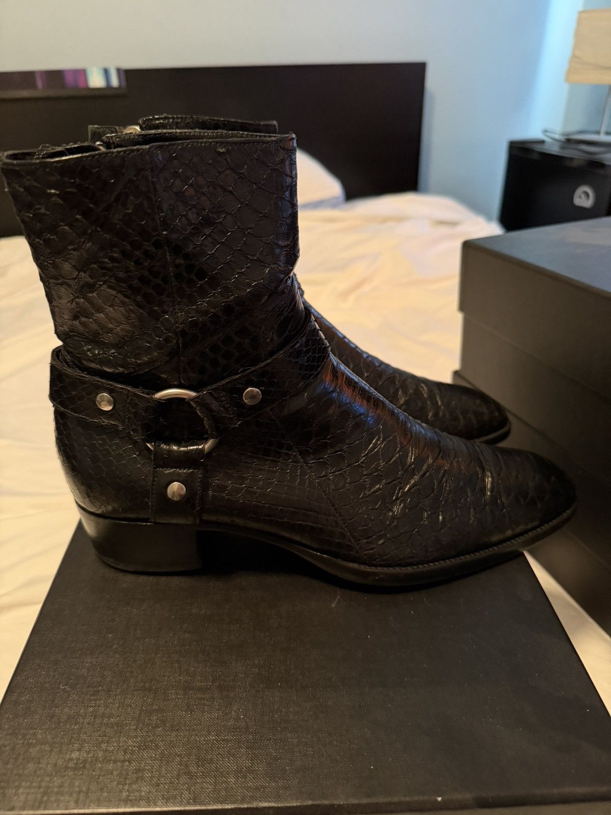 Saint Laurent Paris ULTRA RARE FW13 Python Harness Size US 10 / EU 43 - 3 Thumbnail