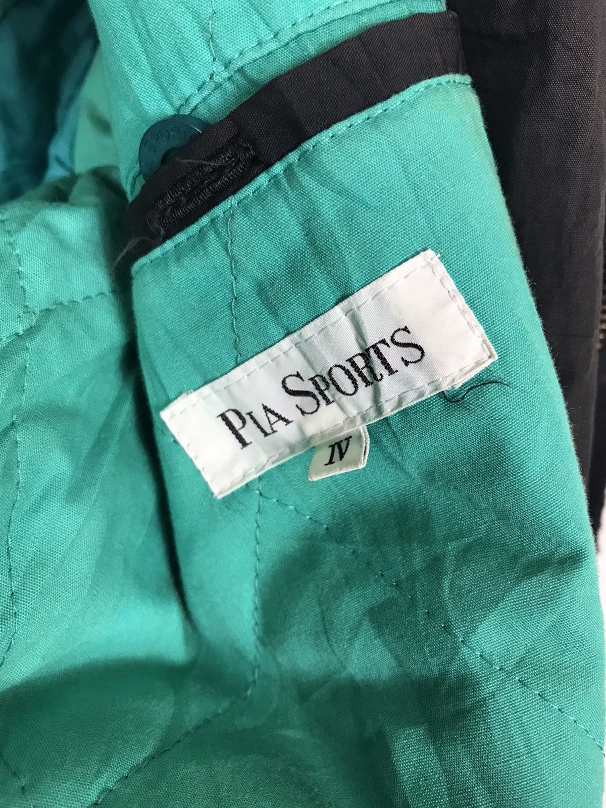 Japanese Brand × Vintage Vintage Pia Sports Black Nylon Wool Bomber Jacket Size US XXL / EU 58 / 5 - 6 Thumbnail