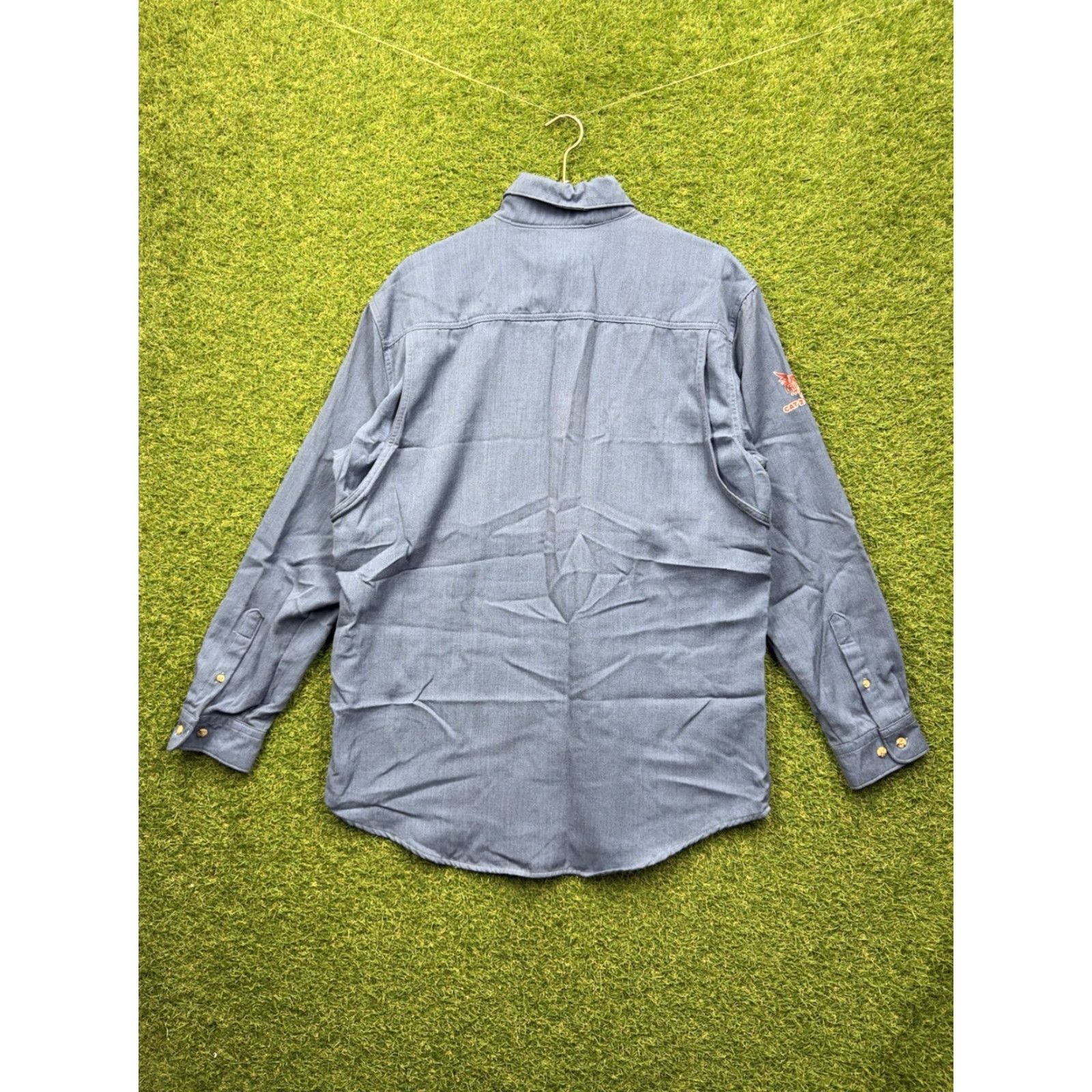 Denime Drifire Long Sleeve Button-Up Shirt Mens Large Blue Denim Workwear Casual 90s Size US L / EU 52-54 / 3 - 2 Thumbnail