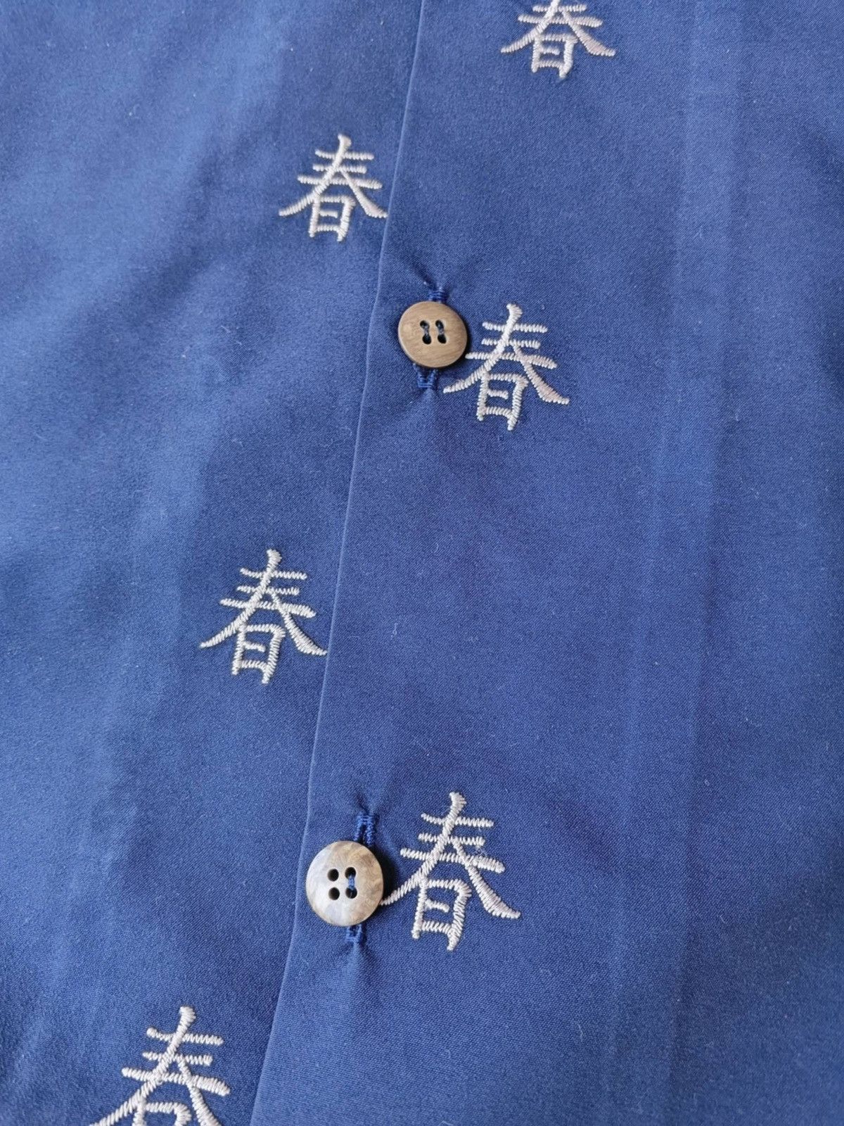 Stussy Vintage RARE 90s STUSSY Chinese Wording Open Collar Shirt Size US XL / EU 56 / 4 - 6 Thumbnail