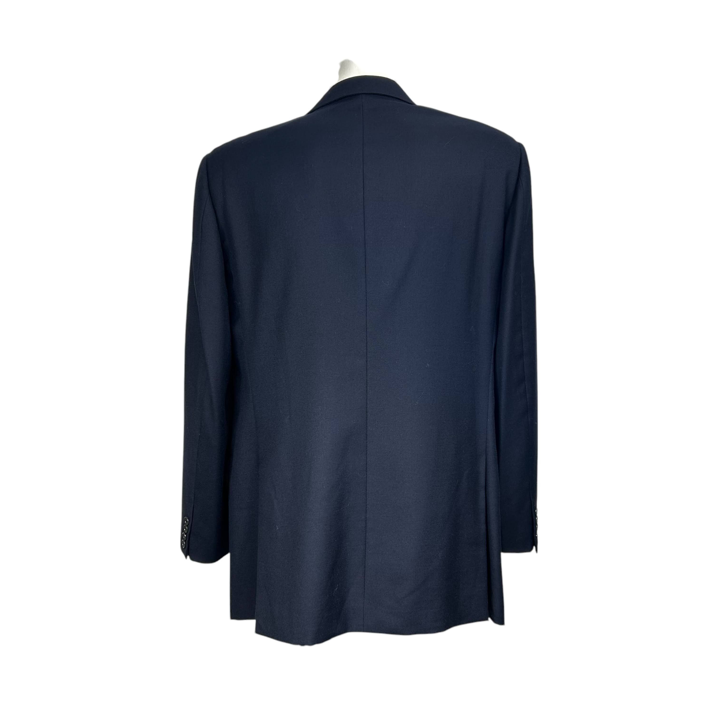 Burberry Burberry London Pure Wool Drop 6 3 Button Blue Blazer 52 Size 42R - 2 Thumbnail