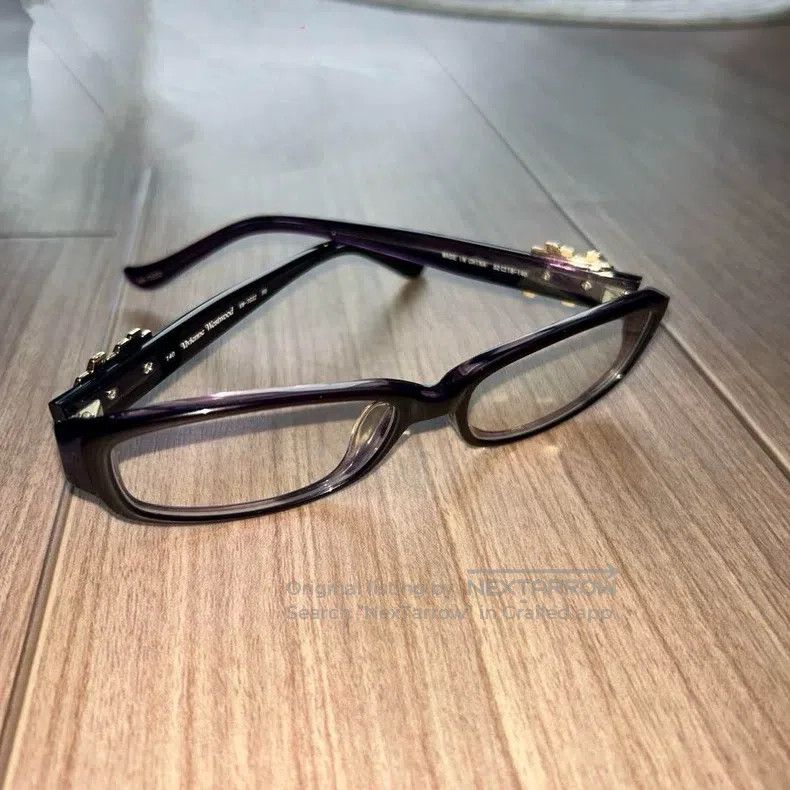Vivienne Westwood Vivienne Westwood Metal slogan mirror leg logo nerd glasse Size ONE SIZE - 3 Thumbnail