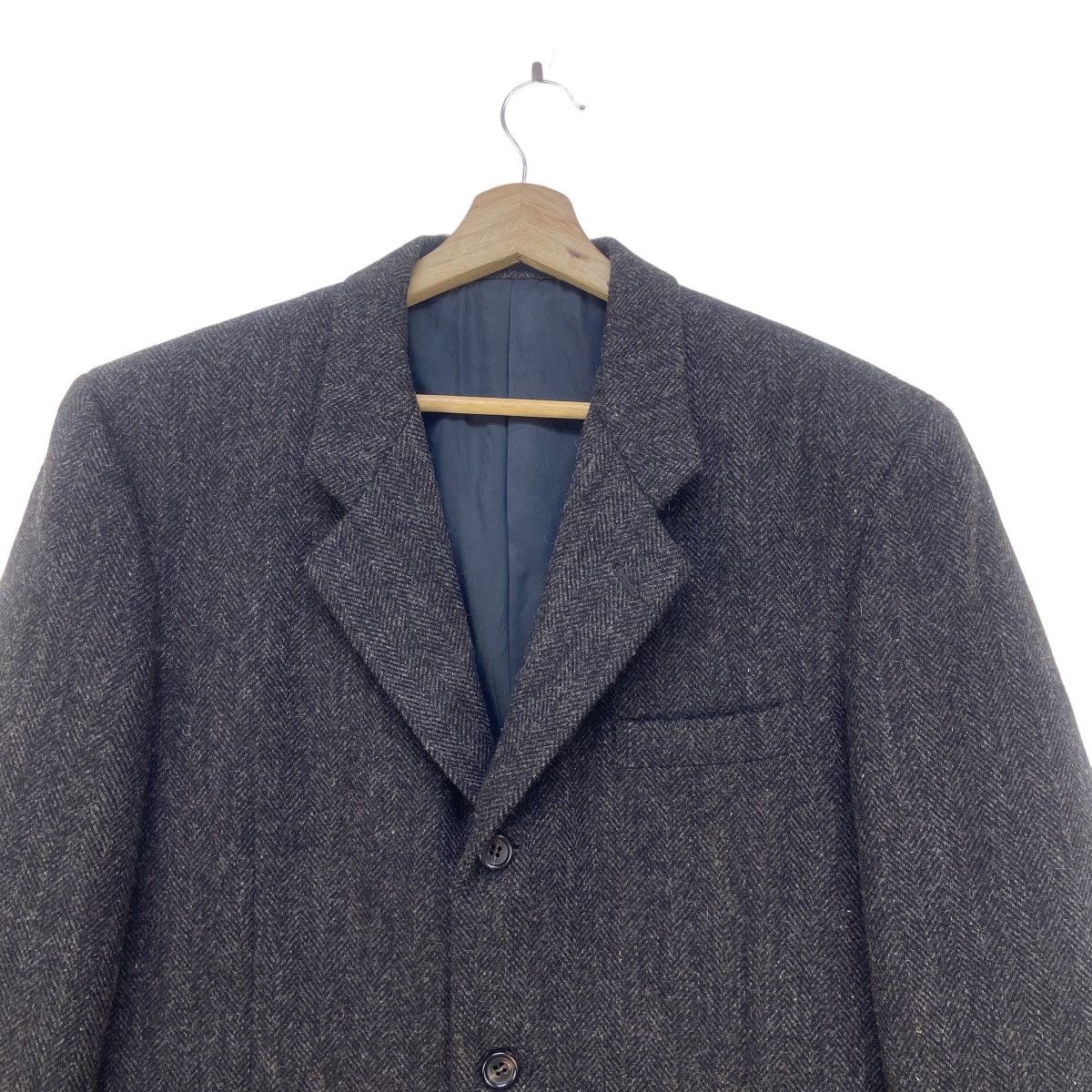 Comme des Garcons Homme 🔥AD1990 CDG Homme Deux Herringbone Laine Wool Coat Blazer Size US S / EU 44-46 / 1 - 6 Thumbnail