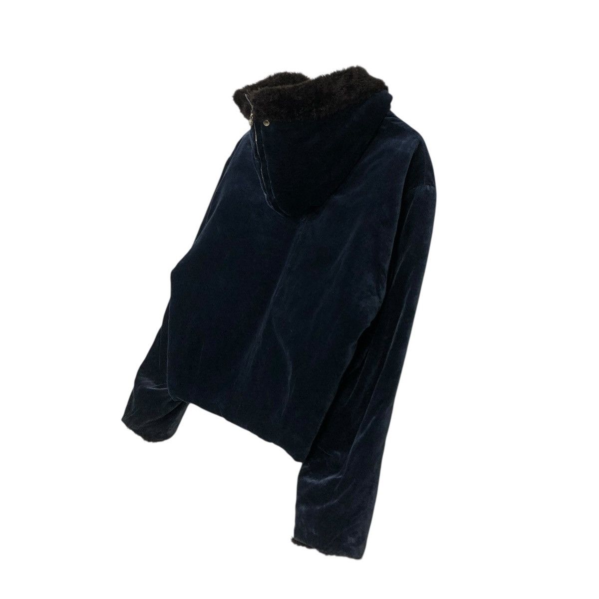 Japanese Brand 🔥RICH DARK BLUE BOMBER JACKET FUR INTERIOR ISSEY MIYAKE Size US L / EU 52-54 / 3 - 13 Thumbnail