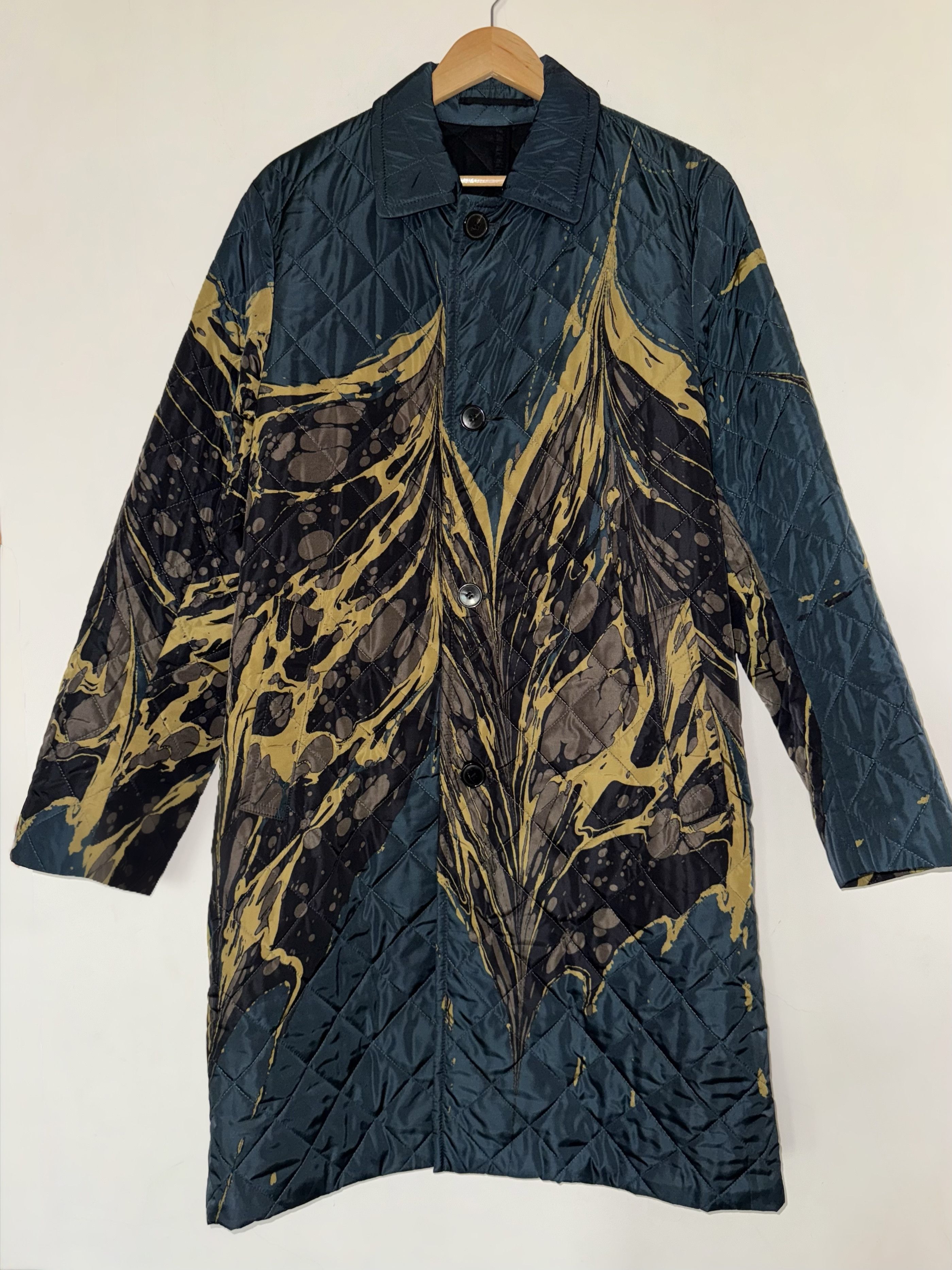 Dries Van Noten Full Pattern Quilted Convertible Collar Coat Size US M / EU 48-50 / 2 - 1 Thumbnail