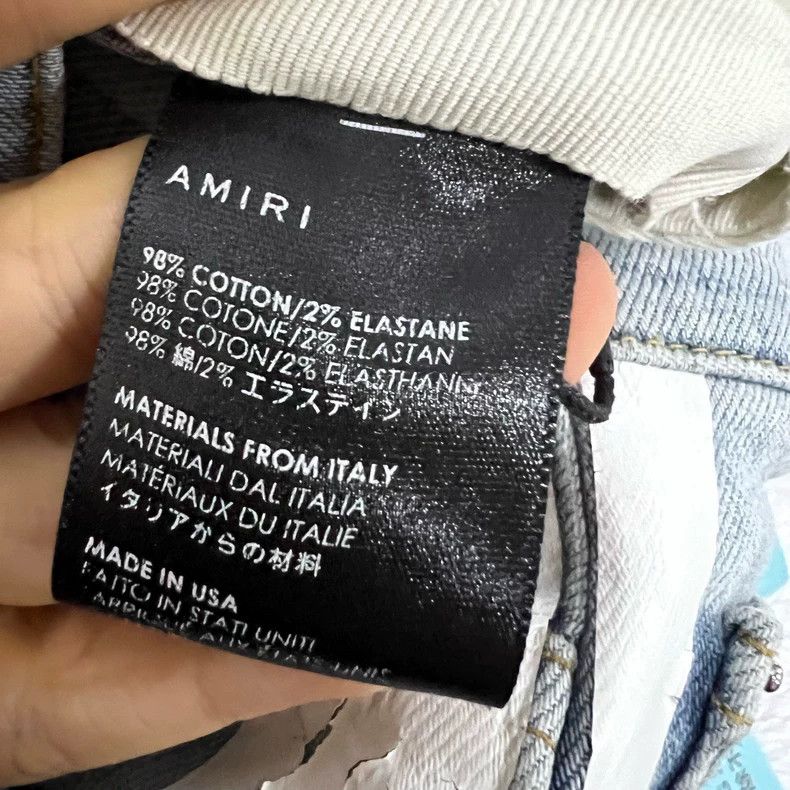 Amiri Amiri Distressed effect side-striped denim pants Size US 30 / EU 46 - 5 Thumbnail