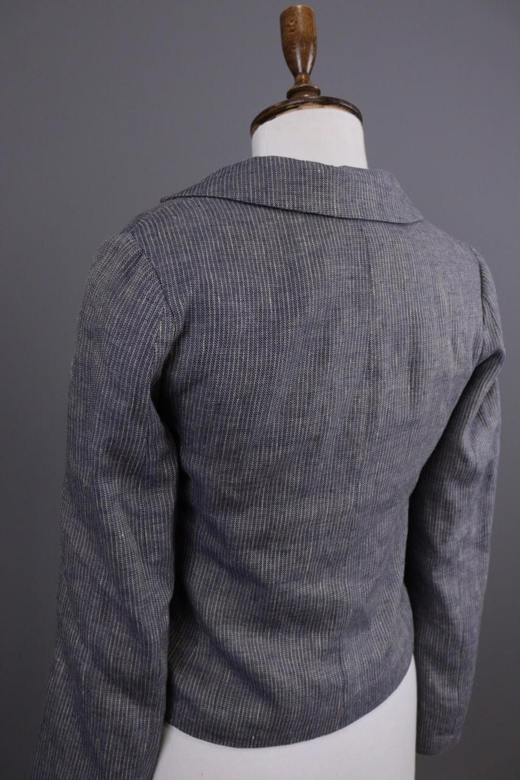 Designer Toast Gray Luxury Double Breast Blazer Jacket Size 10/S Size S / US 4 / IT 40 - 12 Thumbnail
