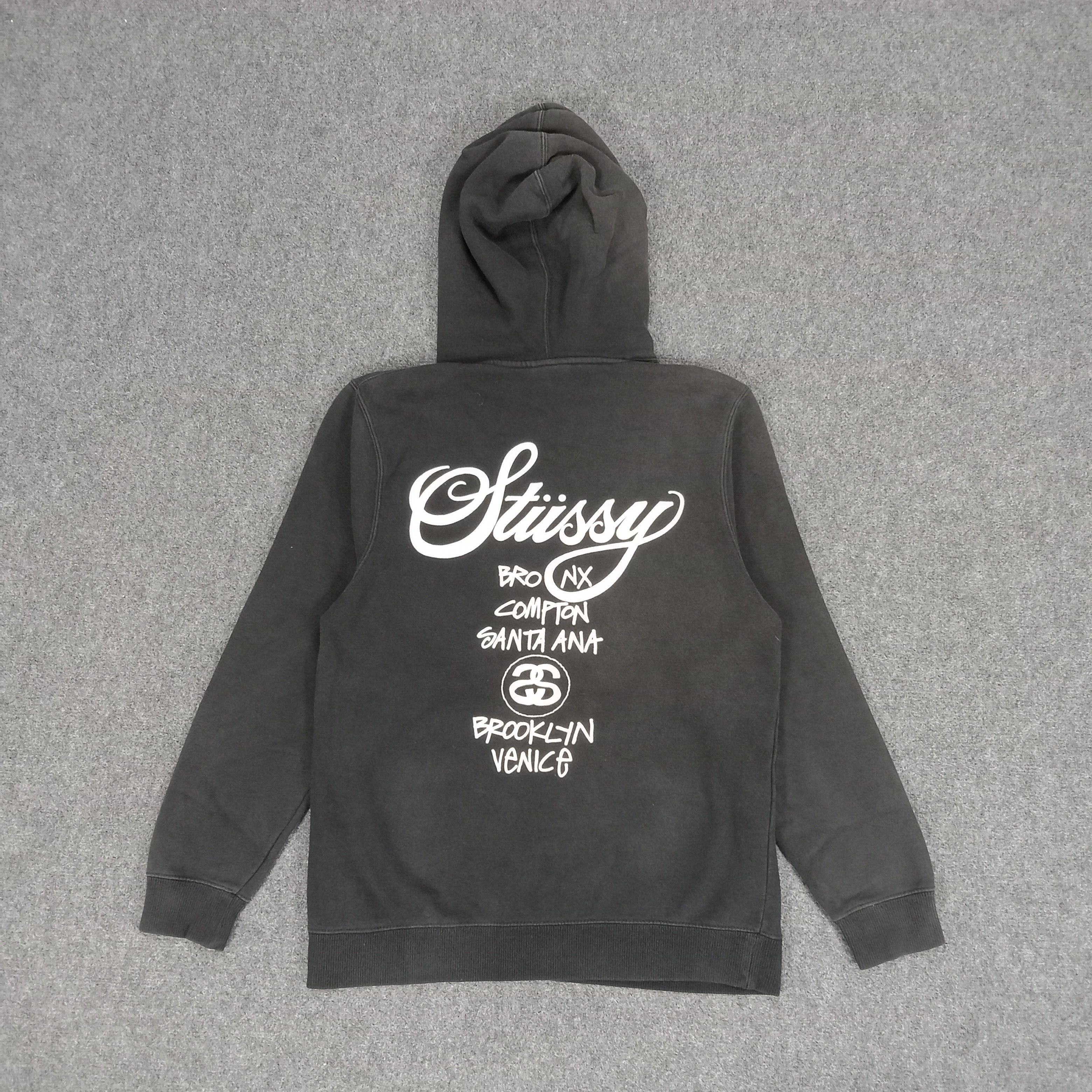 Stussy × Vintage Stussy Streetwear Style Big Logo Hoodies Size US S / EU 44-46 / 1 - 1 Thumbnail