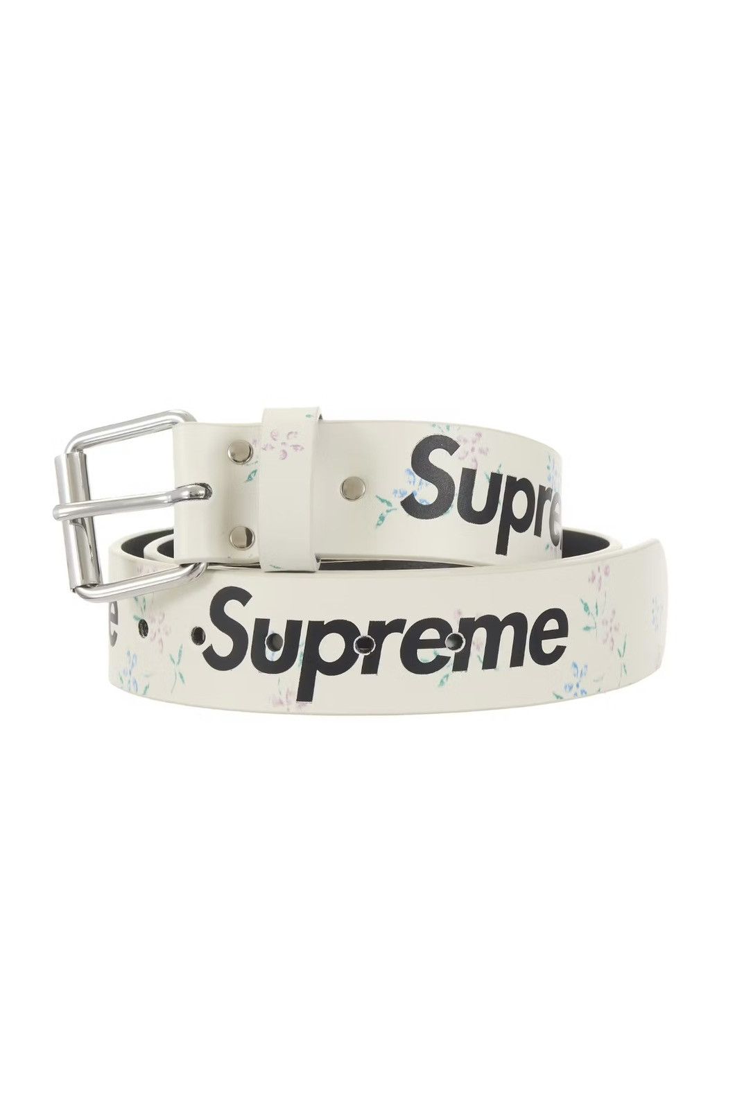 Supreme Repeat Leather Belt Floral | Grailed