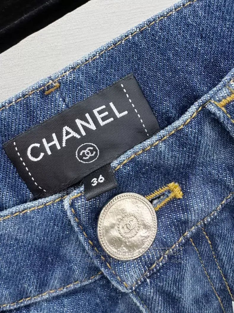 Chanel Chanel Diamond check jeans Size 24" / US 00 / IT 34 - 3 Thumbnail
