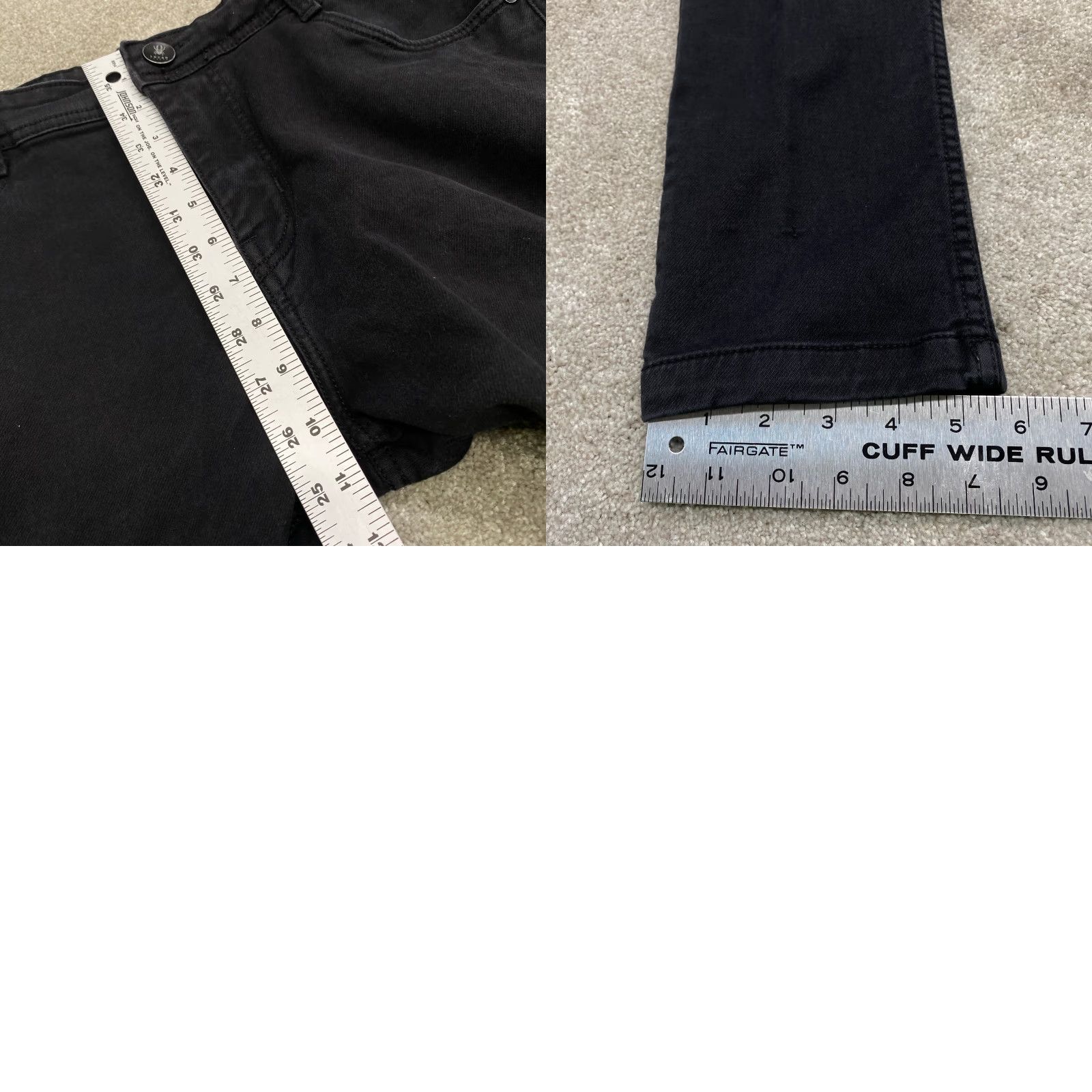 Vintage Lucan London Jeans Men's 36x28 Black Stretch Straight Leg Milano Fit 6939 - Regular Waist 36 Black Denim Cotton Spandex 5-Pocket Mens Size US 36 / EU 52 - 10 Thumbnail