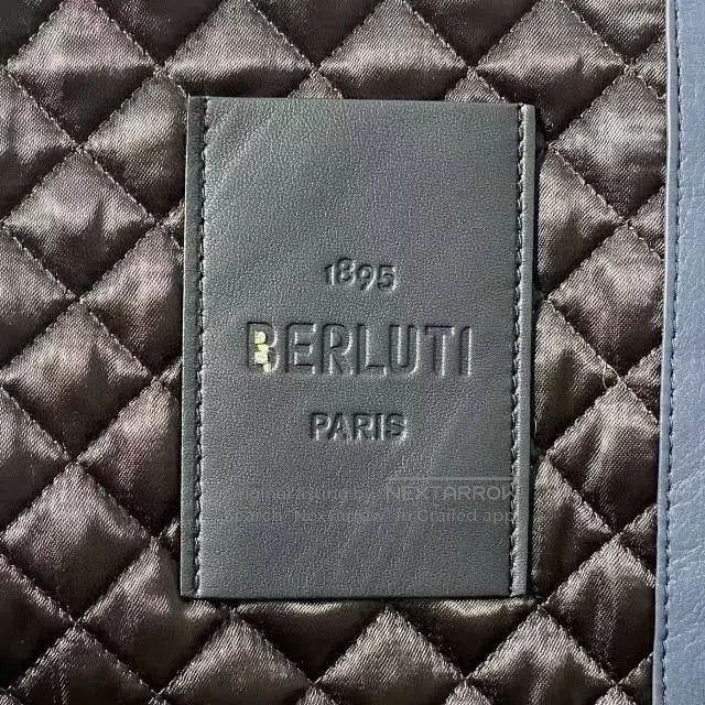 Berluti Berluti Men's Blue Pilot Leather Jacket. Size US M / EU 48-50 / 2 - 4 Thumbnail