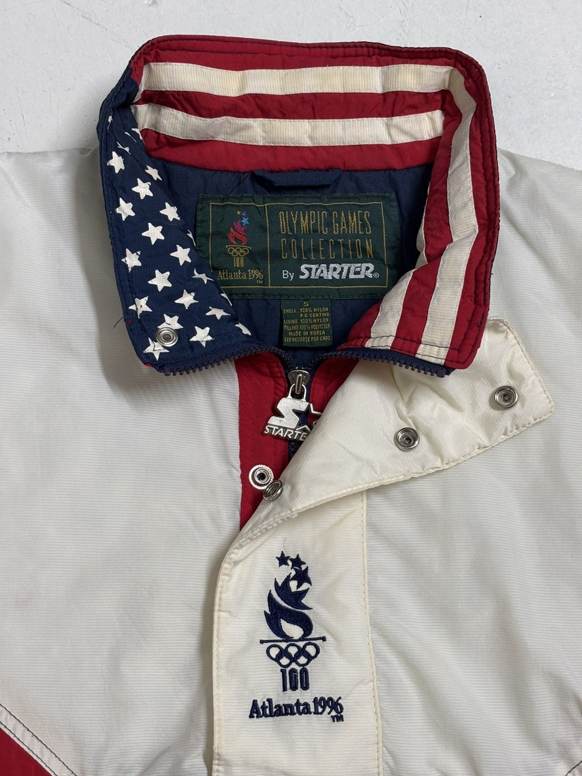 Starter 🚨FINAL DROP🚨Vintage Olympic Atlanta 1996 USA Starter Half Size US S / EU 44-46 / 1 - 7 Thumbnail