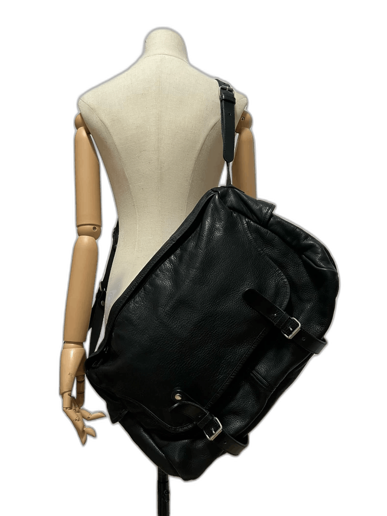 Yohji Yamamoto Black Messenger Bag, Men's