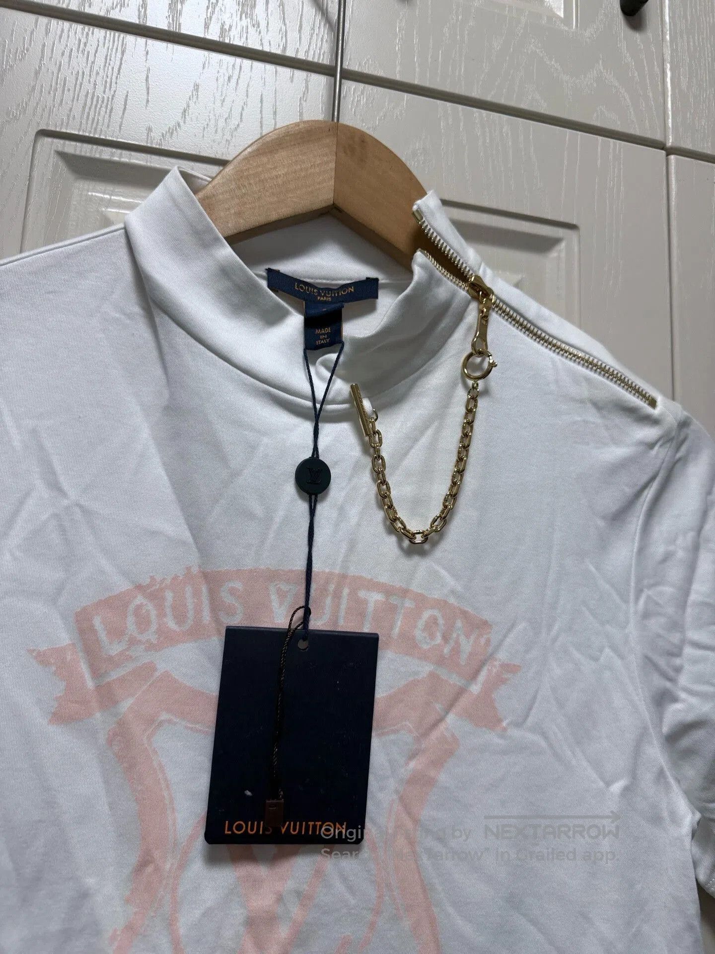 Louis Vuitton Louis Vuitton Logo Chain Short Sleeve Dress. Size S / US 4 / IT 40 - 3 Thumbnail