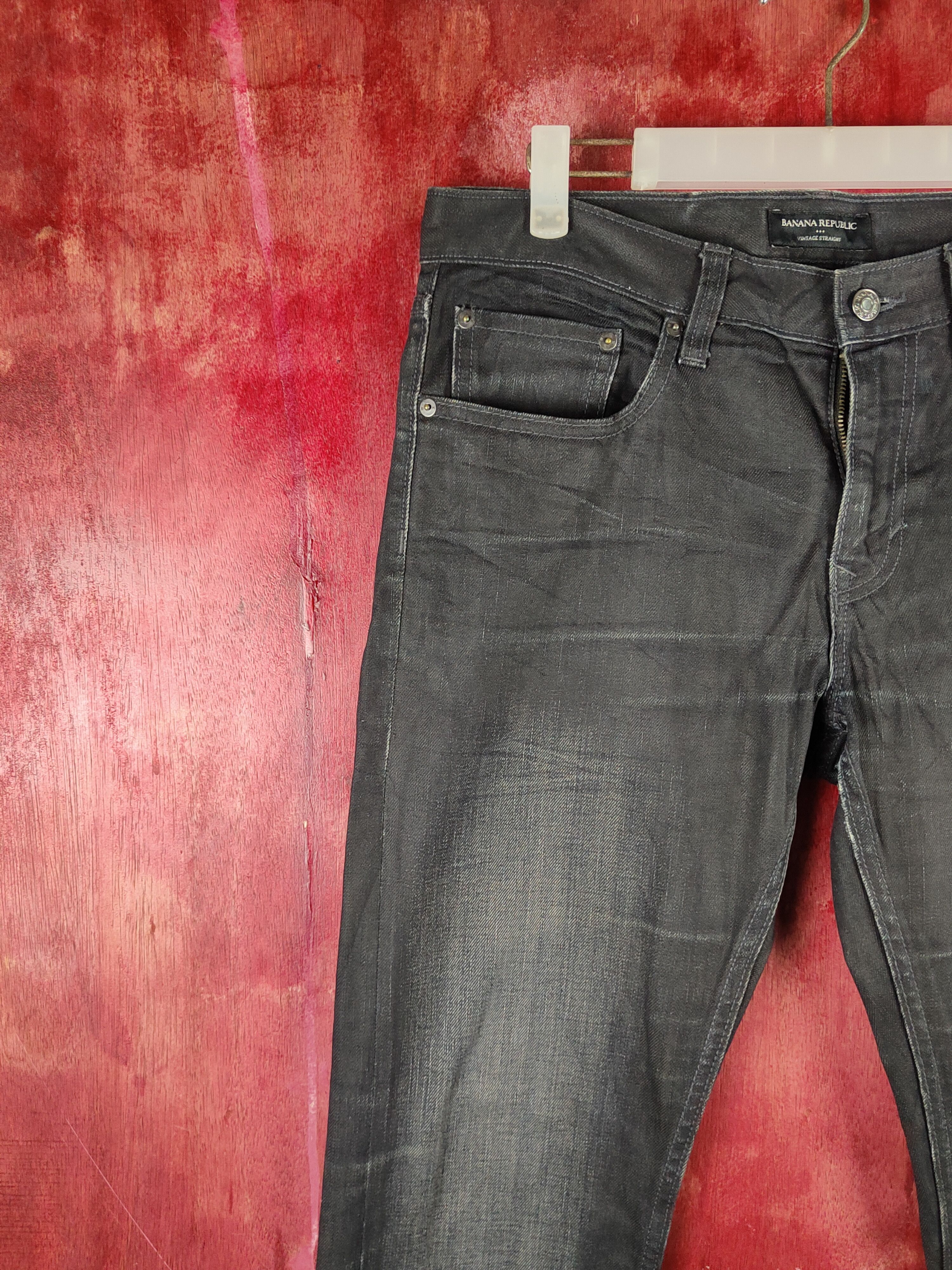 Banana Republic Banana Republic Black Distressed Ripped Jeans #S2315 Size US 32 / EU 48 - 3 Thumbnail
