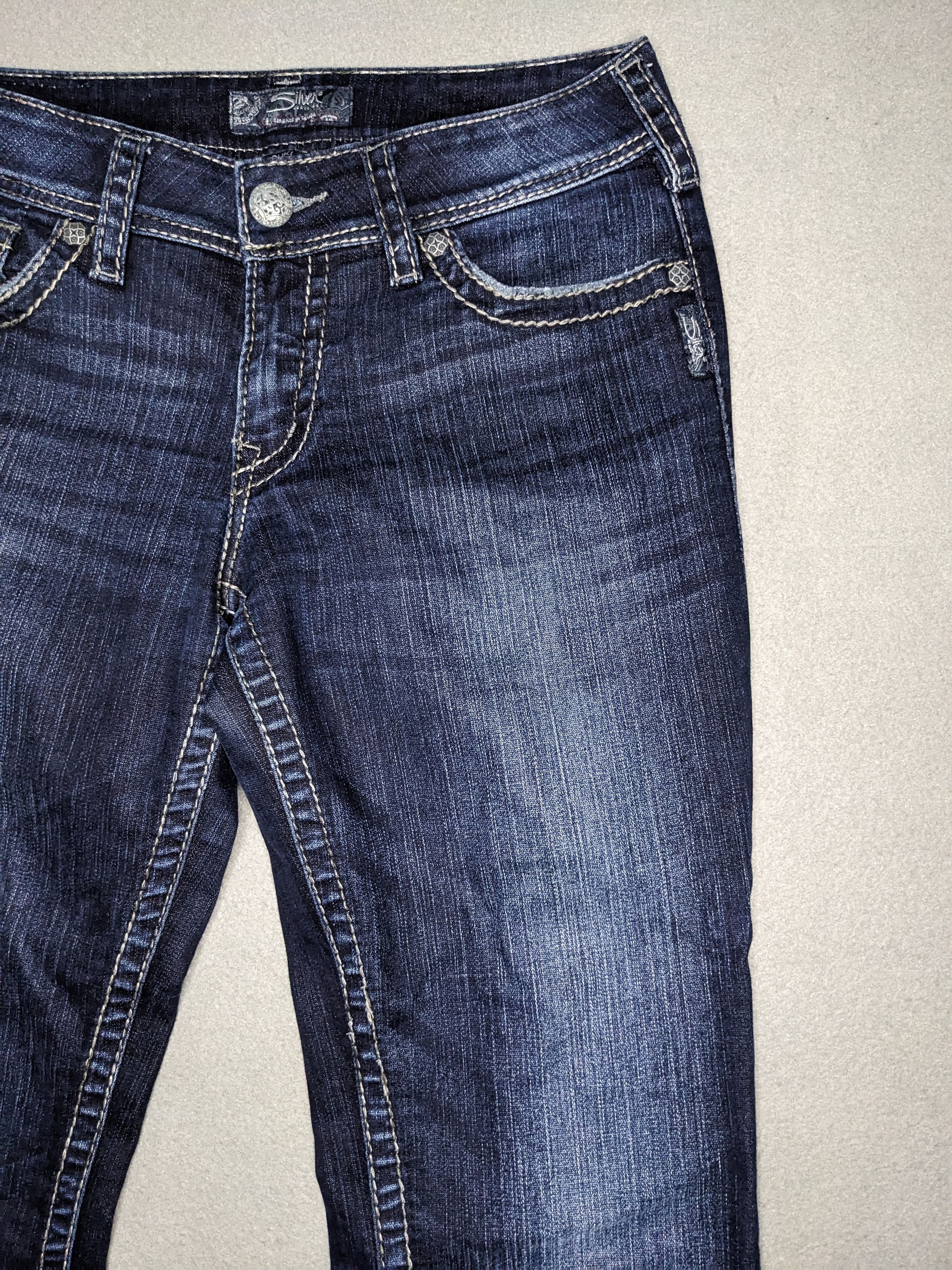 Silver Jeans Co. Silver Jeans Suki Surplus 30x32 Bootcut Denim Flap Pocket Size 30" / US 8 / IT 44 - 4 Thumbnail