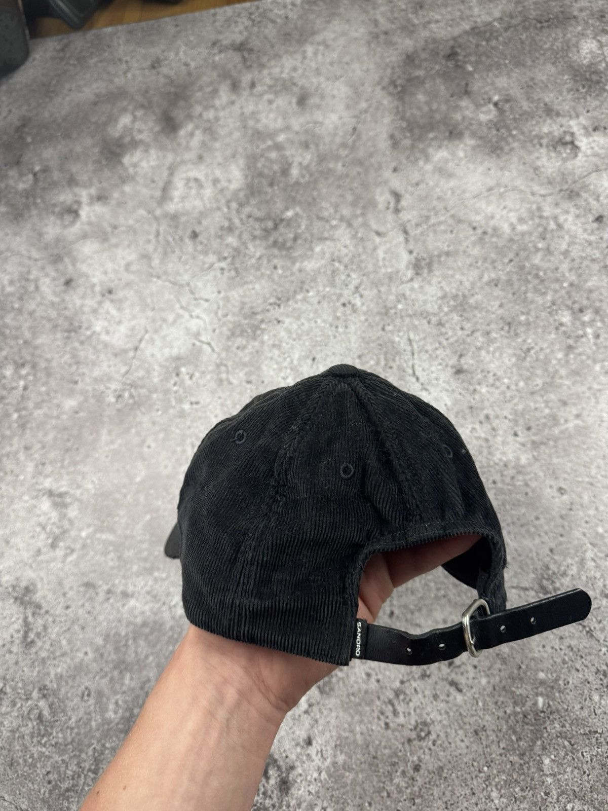 Sandro Sandro Corduroy leather warsity cap hat Size ONE SIZE - 3 Thumbnail