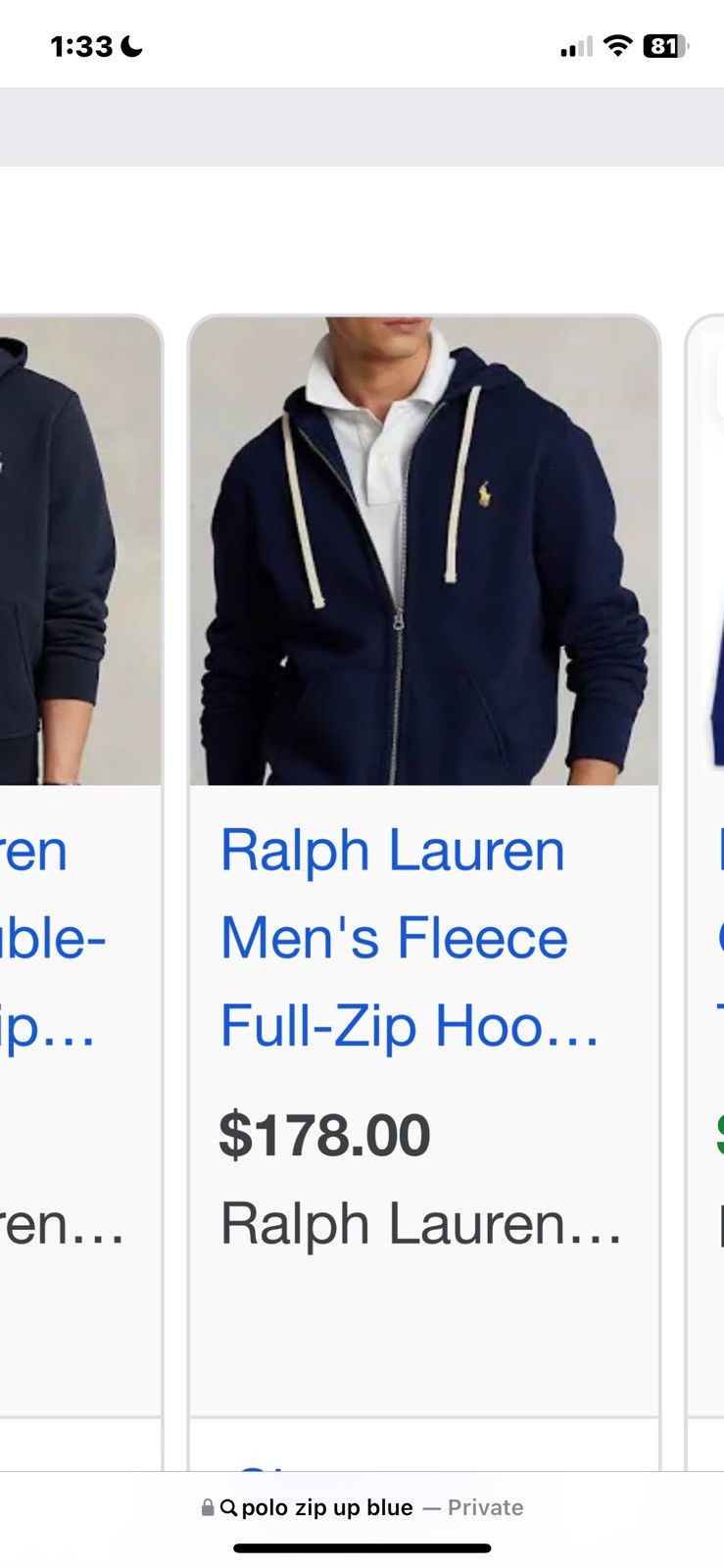 Polo Ralph Lauren Fleece Full-Zip Hoodie Size US M / EU 48-50 / 2 - 6 Thumbnail