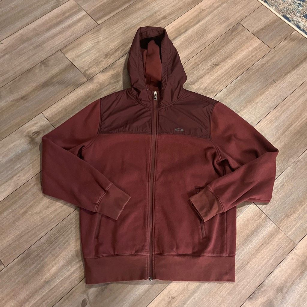 Oakley Oakley Maroon Athletic Puffer Jacket Men Medium Size US M / EU 48-50 / 2 - 1 Thumbnail